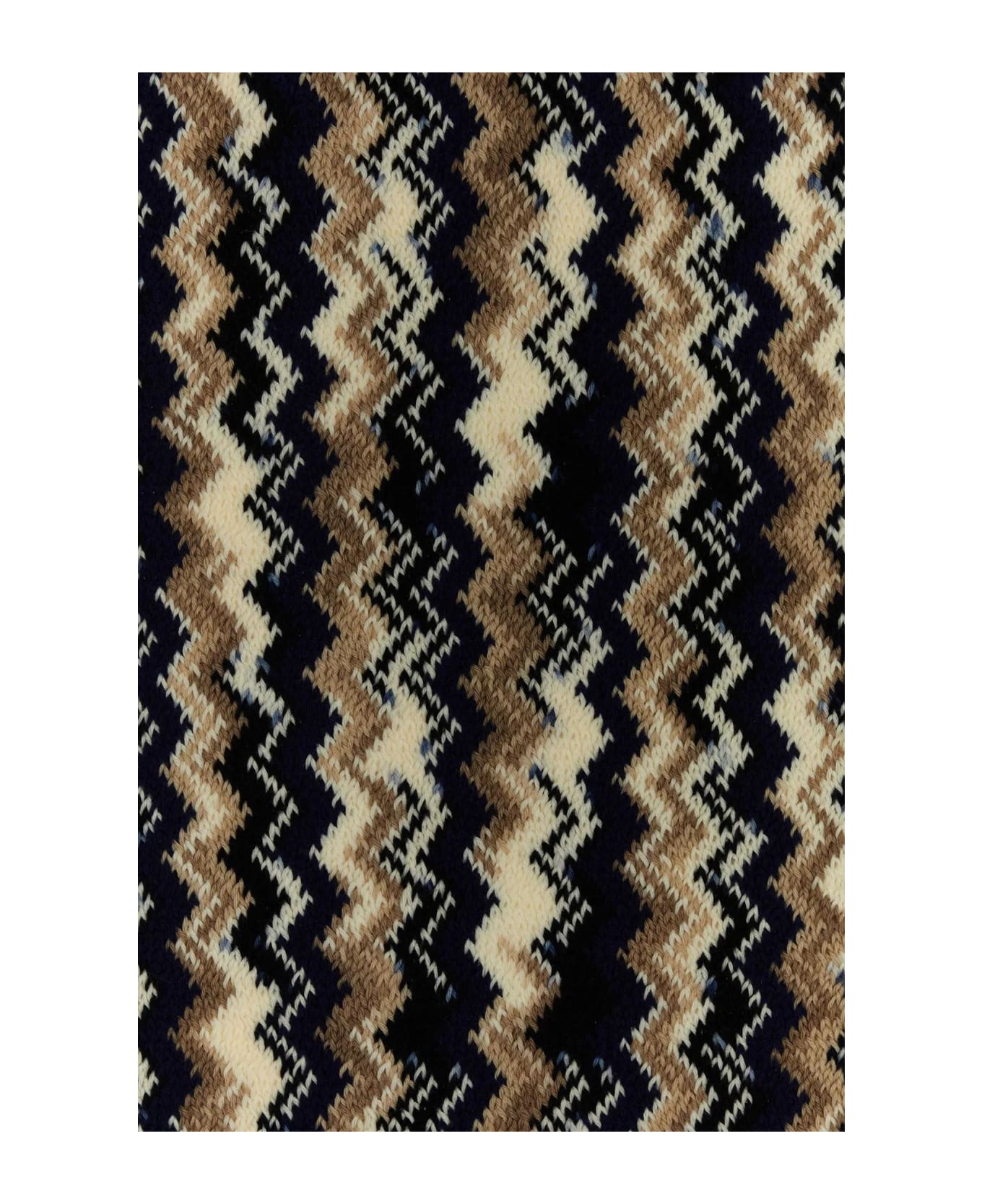 Missoni Embroidered Wool Scarf - Black スカーフ