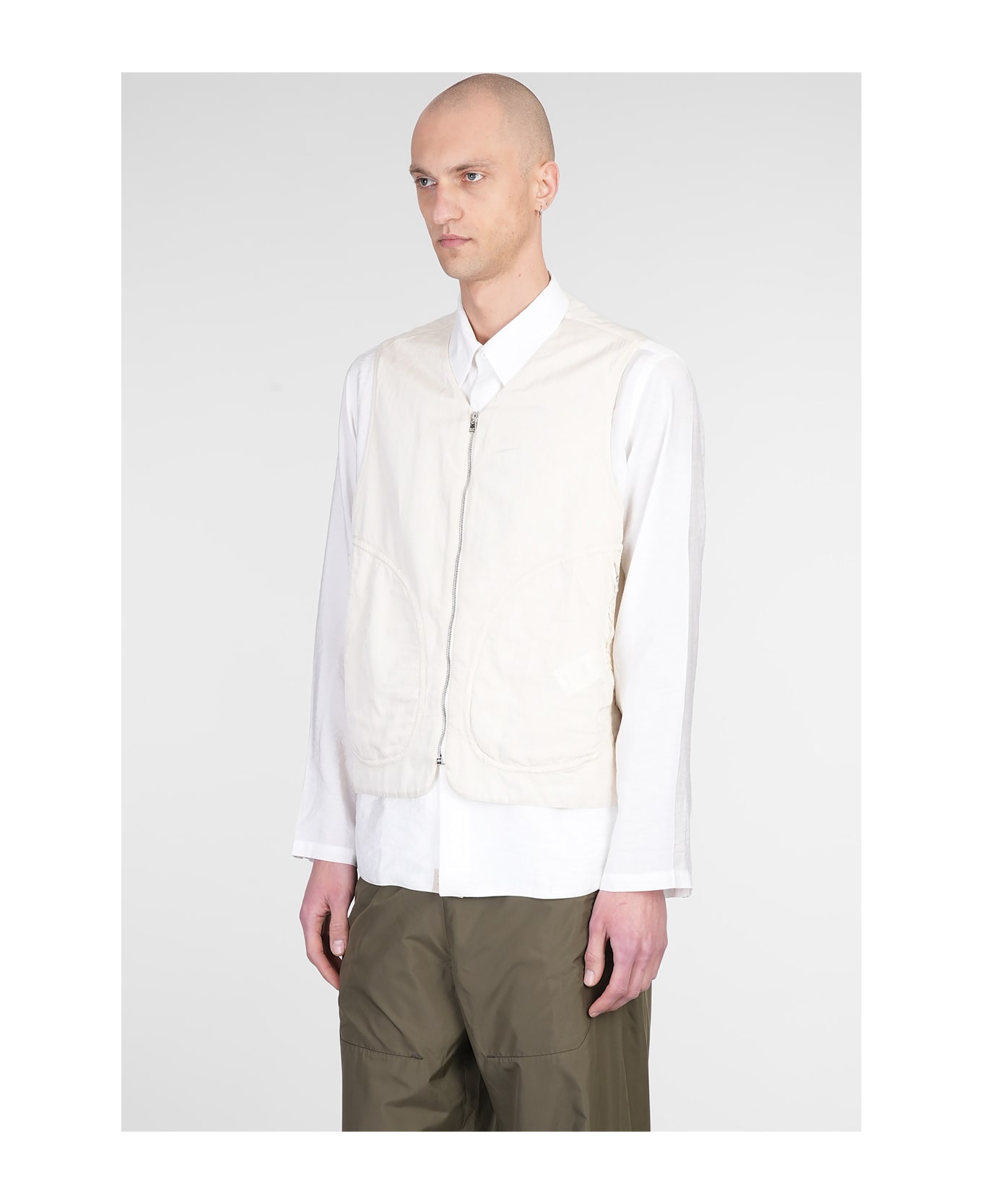Ranra Mill Vest In Beige Viscose - beige