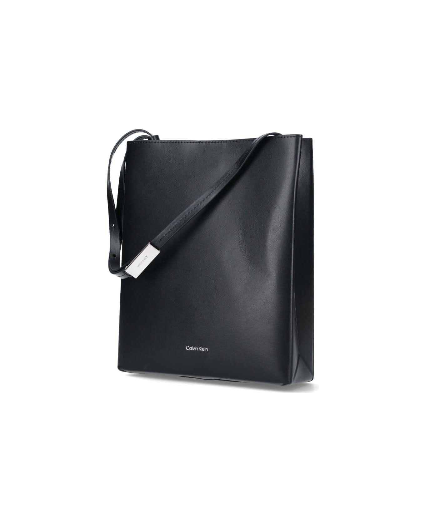 Calvin Klein Logo Crossbody Bag - Black  
