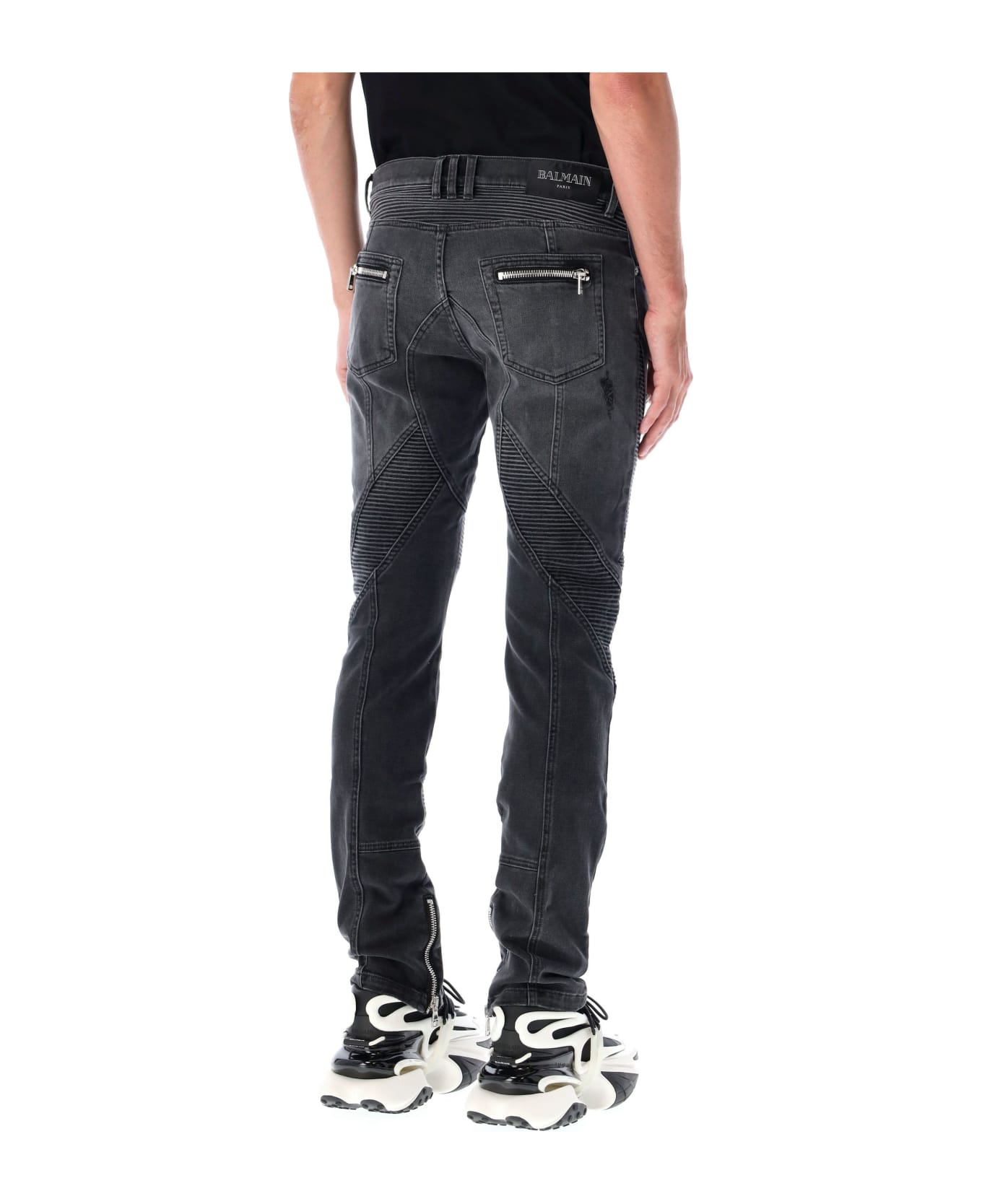 Balmain Destroy Denim Pants - NOIR DELAVE