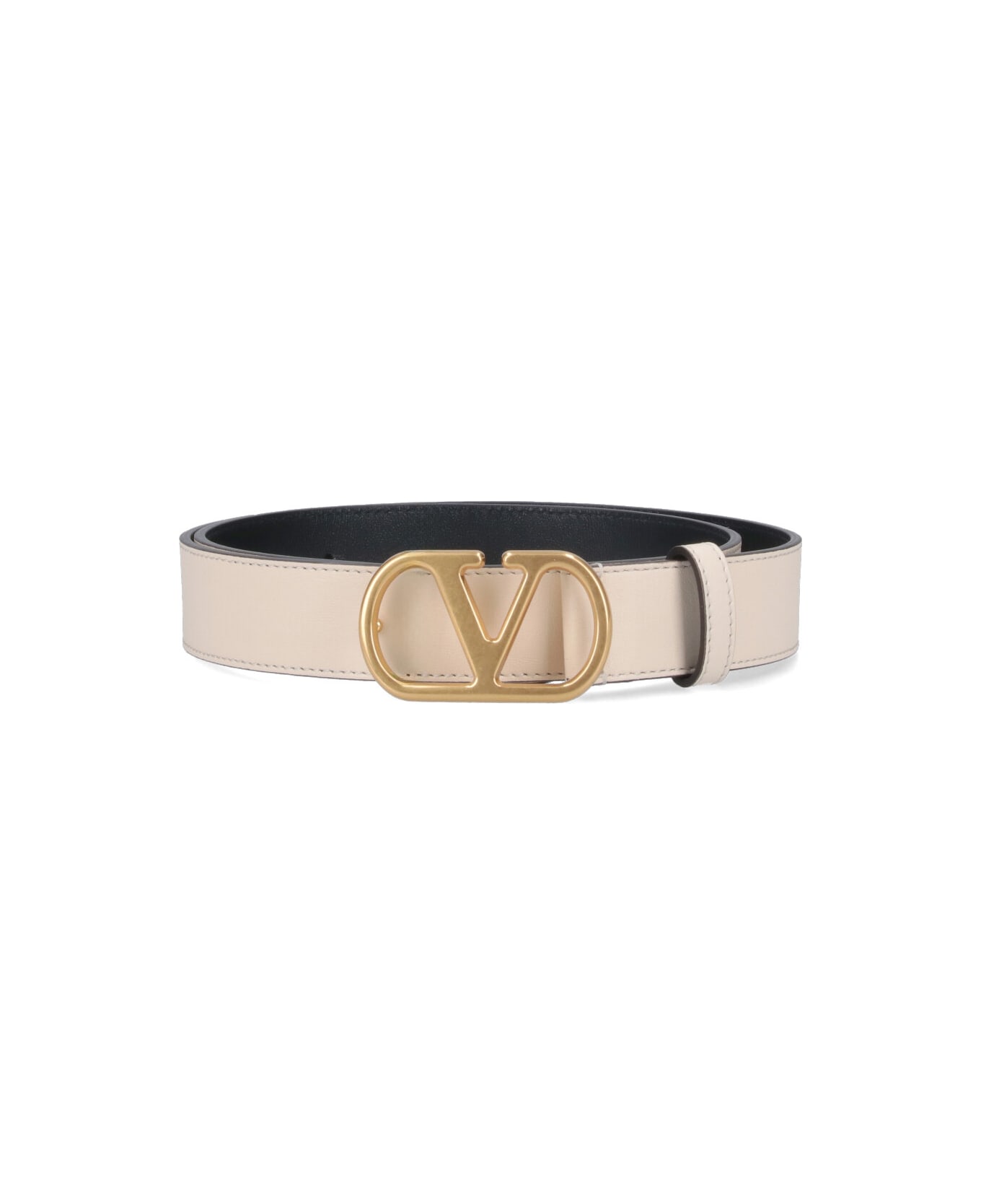 Valentino Garavani 'vlogo Signature' Belt - Beige