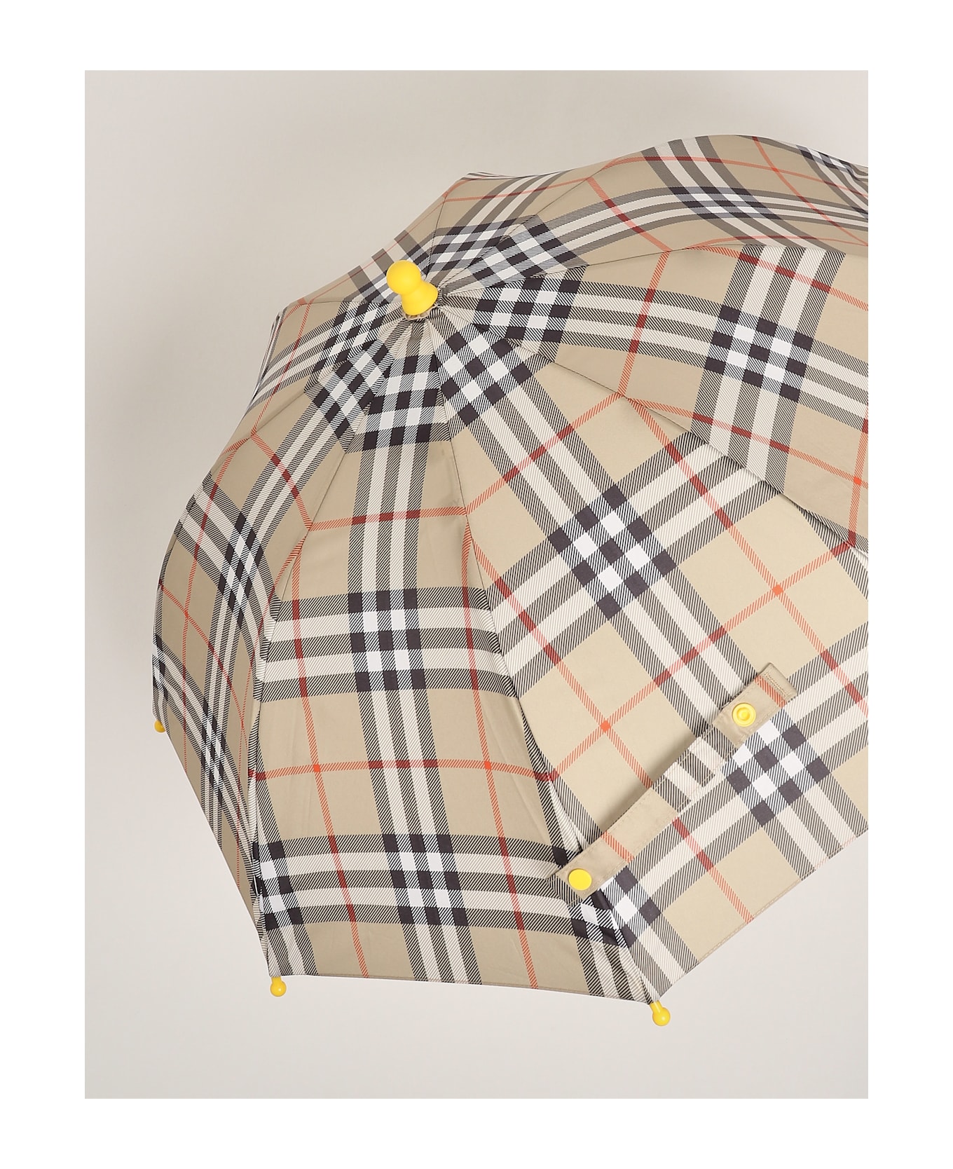 Burberry Duck Chk Umbrela Umbrella - CHECK BEIGE
