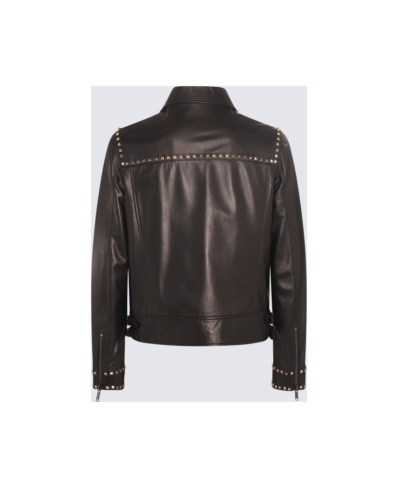 Valentino Black Leather Jacket - Black