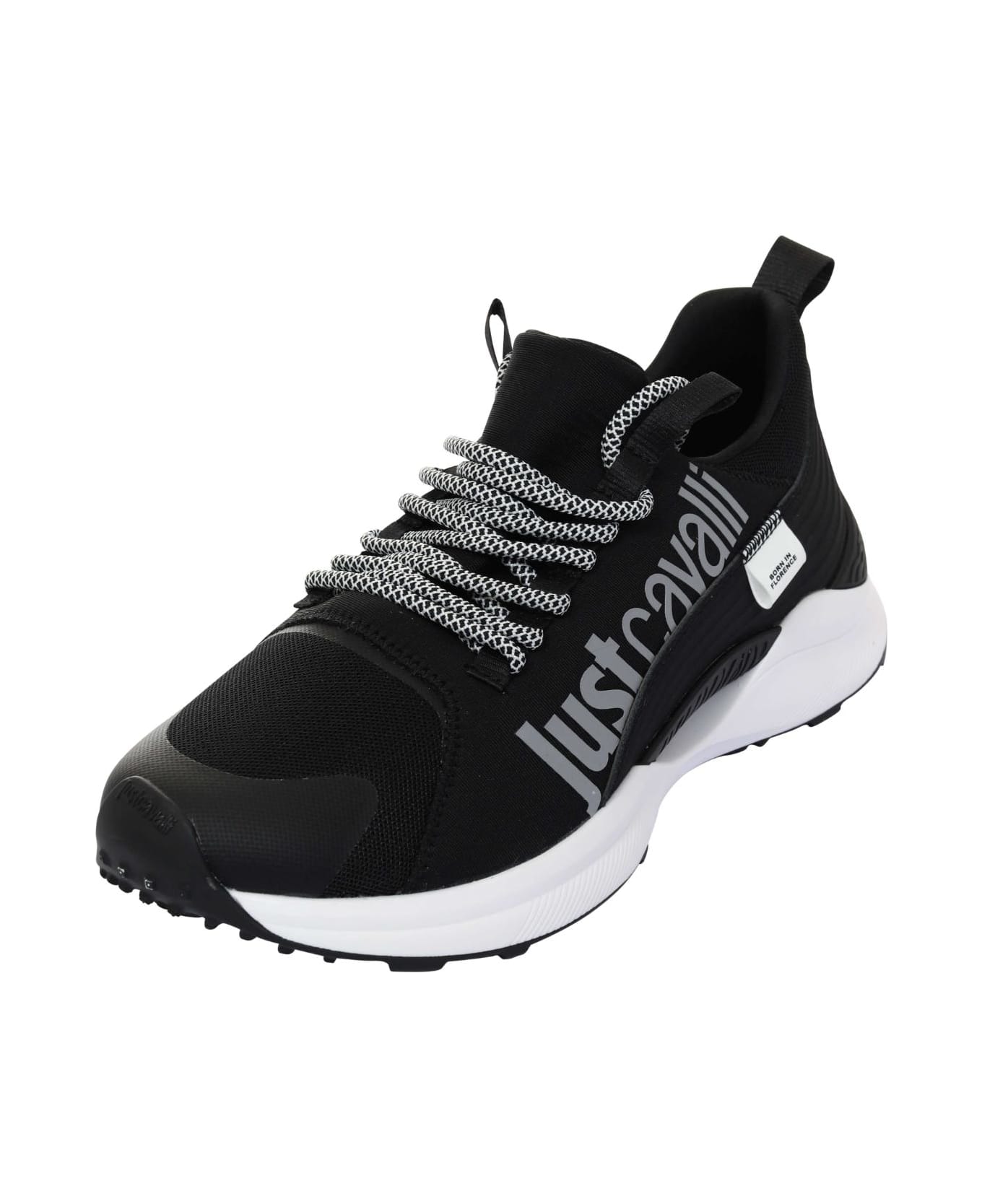 Just Cavalli Black Low Top Sneakers - Black