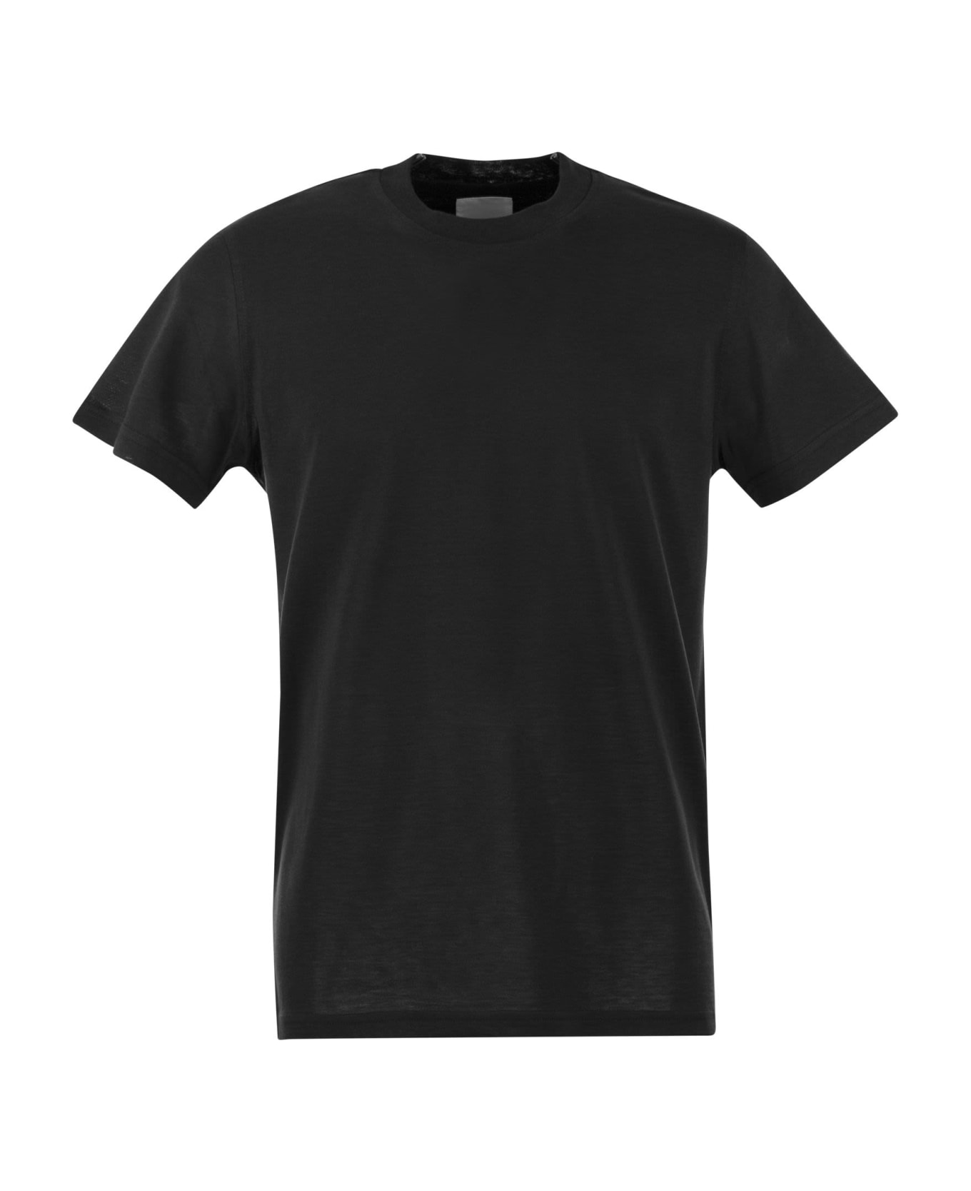 PT Torino Silk And Cotton T-shirt - Black