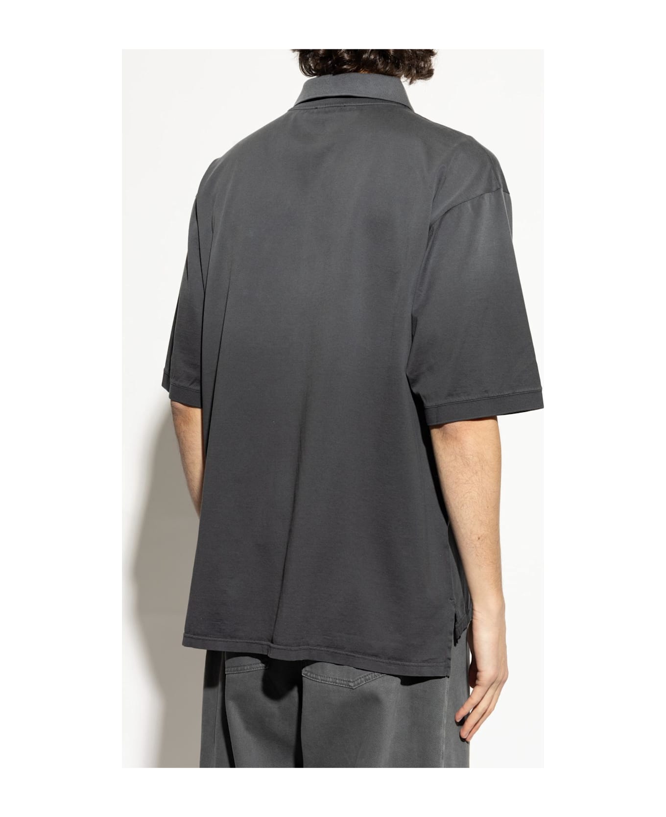 Alexander McQueen Cotton Polo With Embroidered Logo - Black