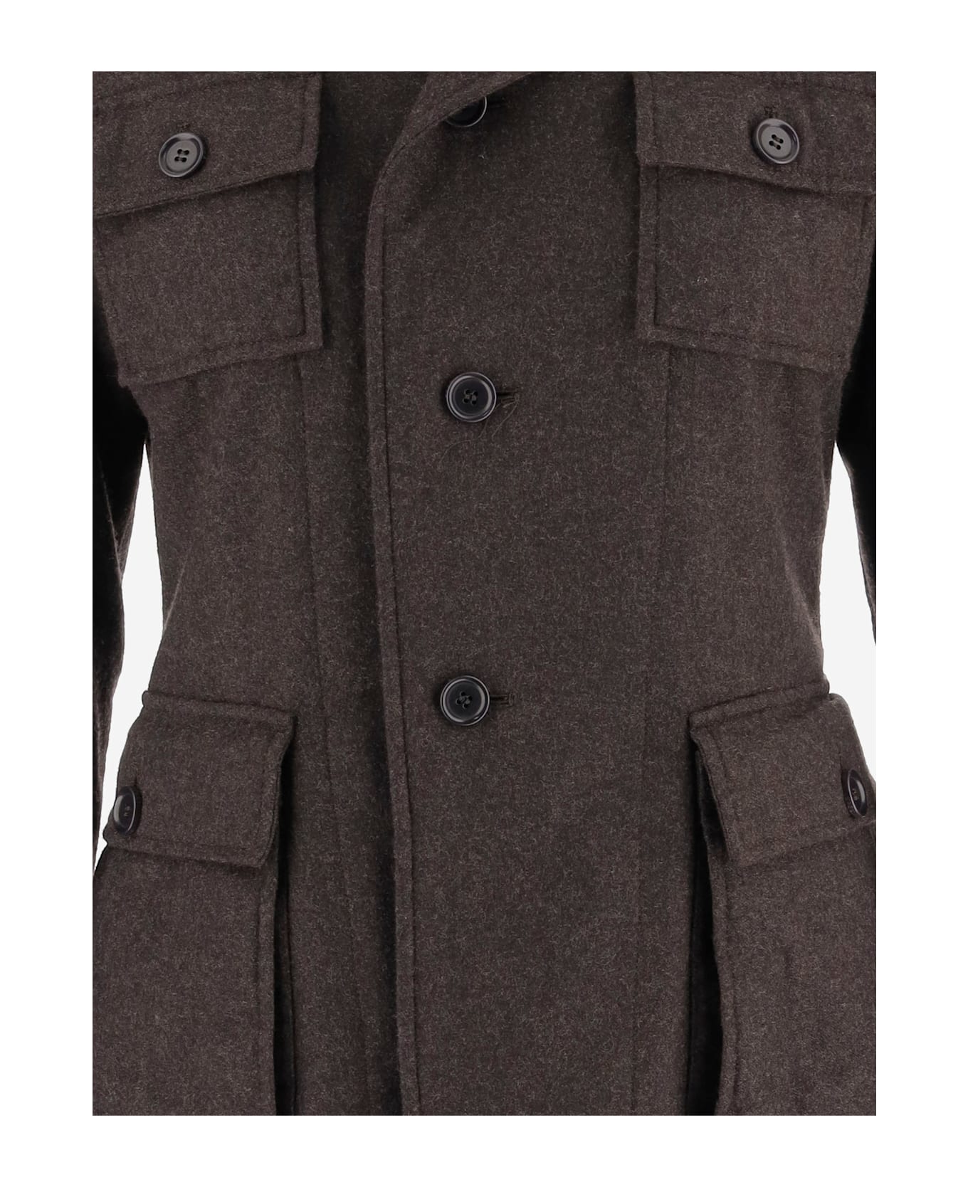 Aspesi Wool And Cashmere Jacket - Brown