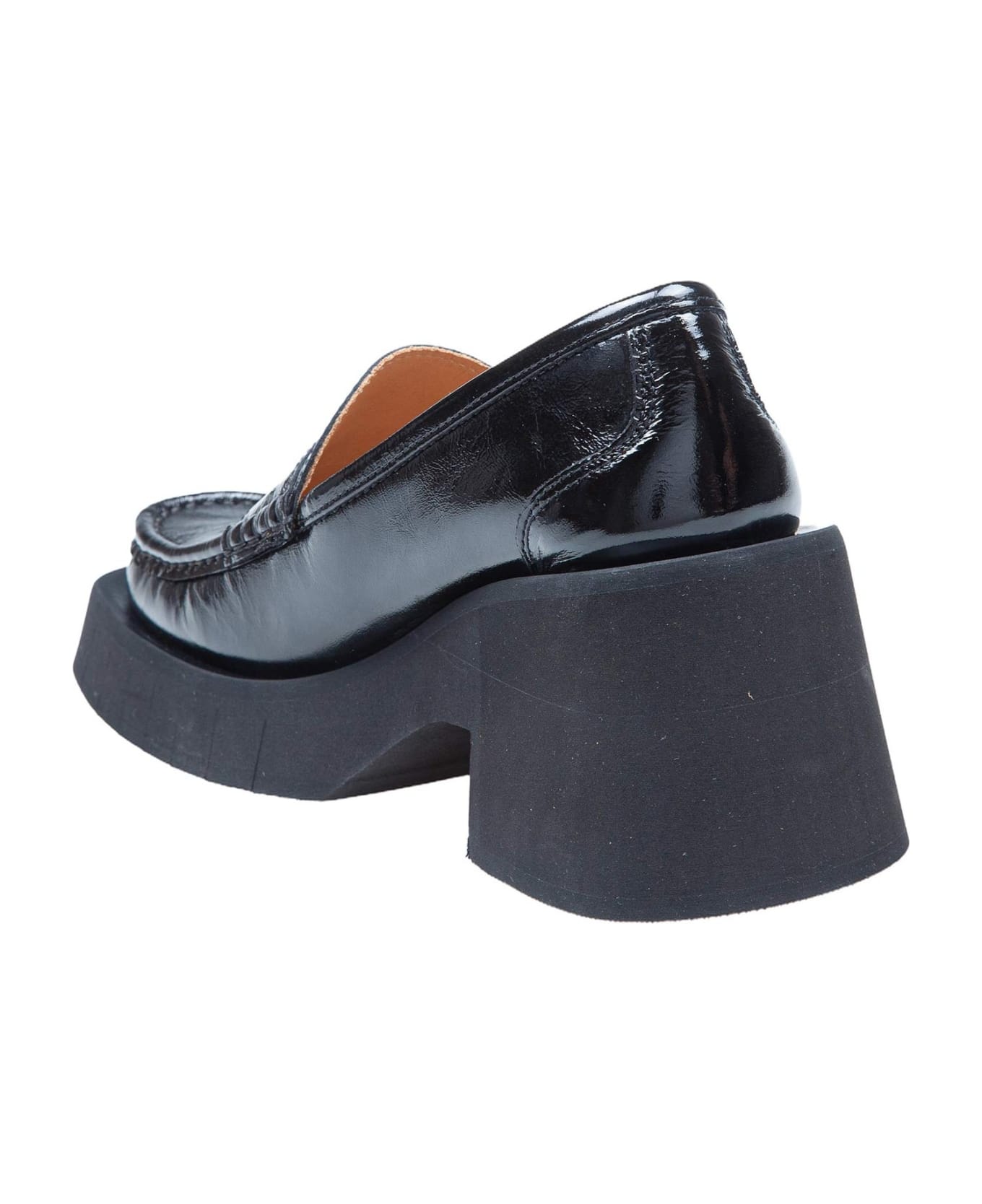 Paloma Barceló Paloma Barcelo Adele Loafers In Black Painted Leather - Black