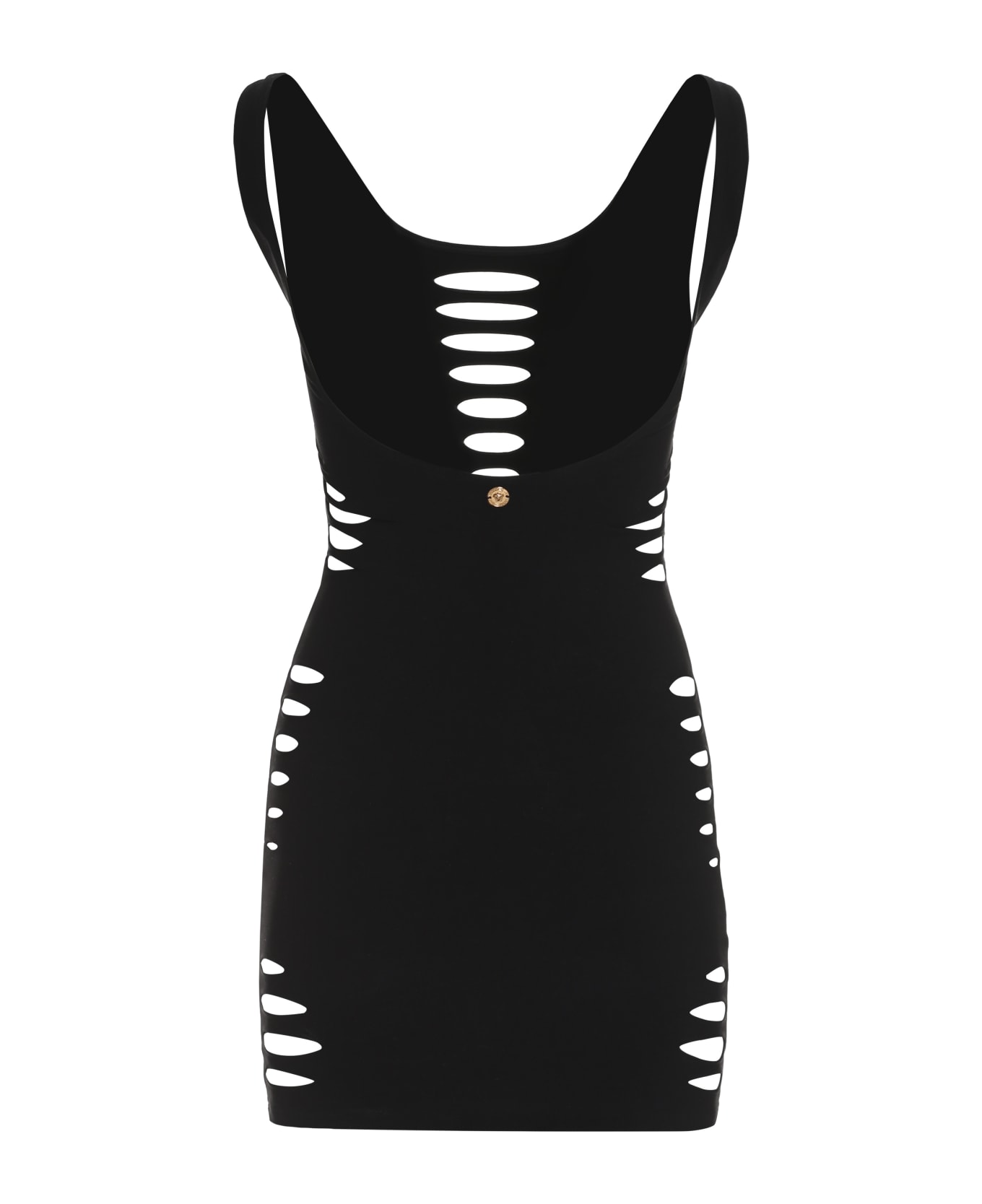 Versace Knitted Cover-up Dress - black