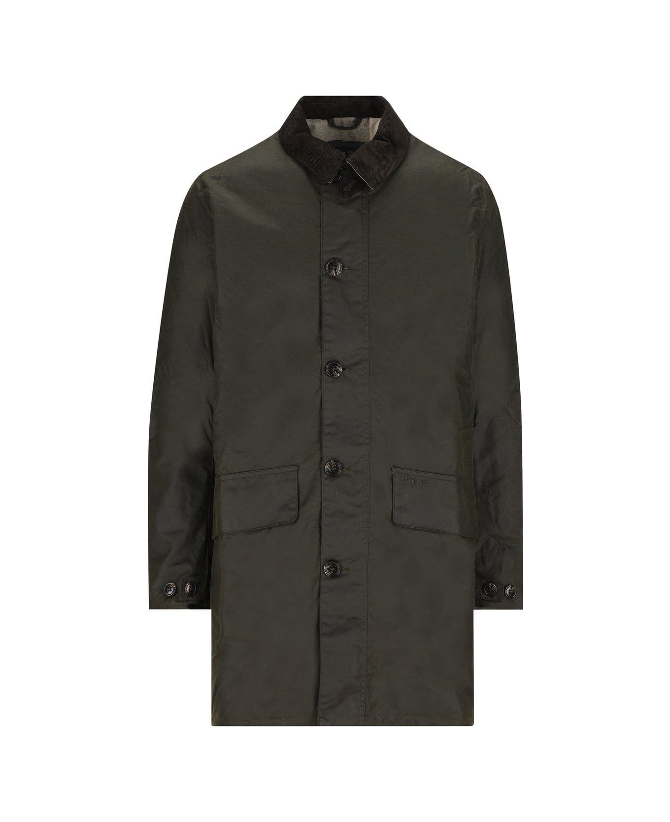 Barbour Buttoned Long-sleeved Jacket - Green