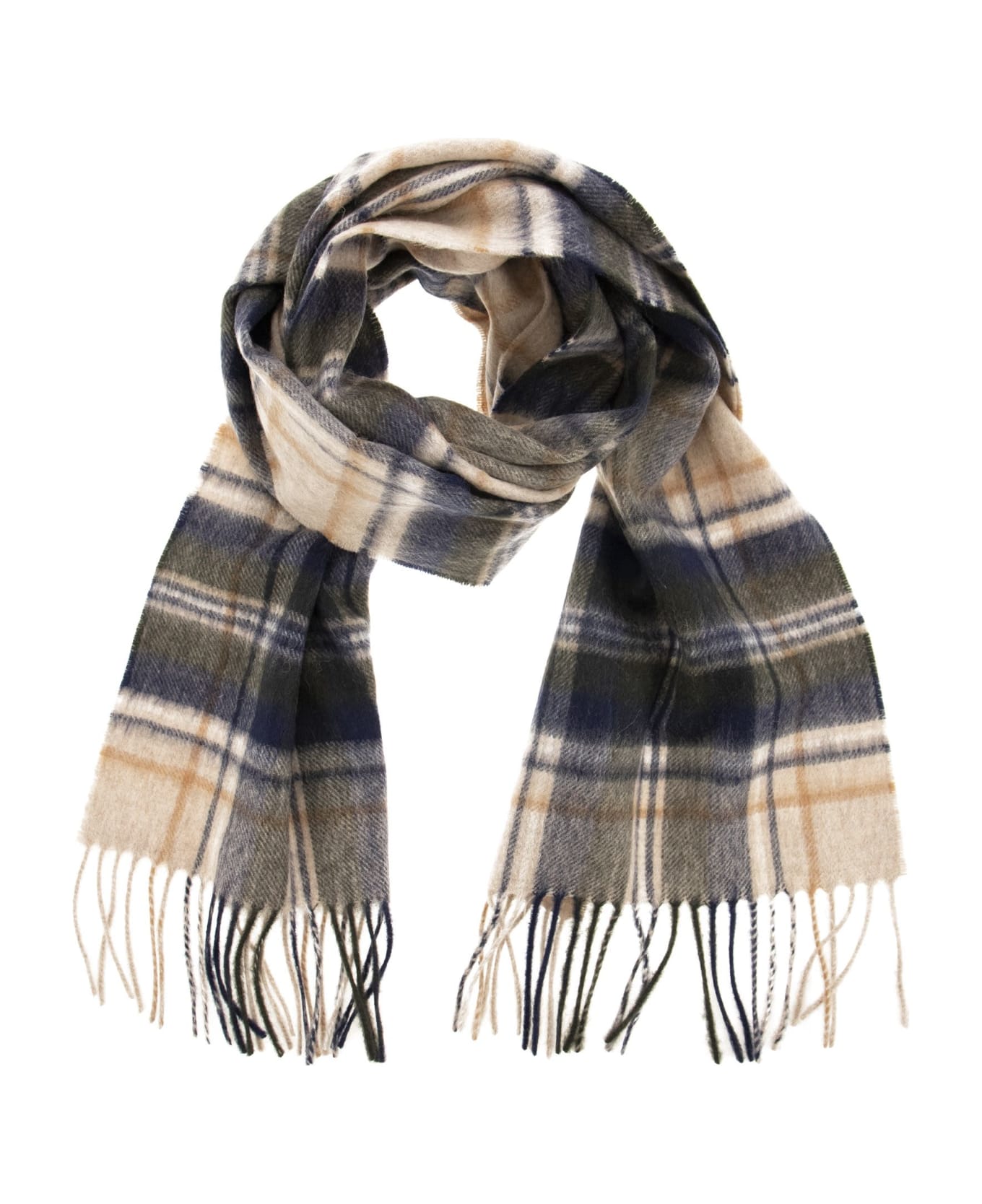 Barbour Wool Scarf Check - Beige
