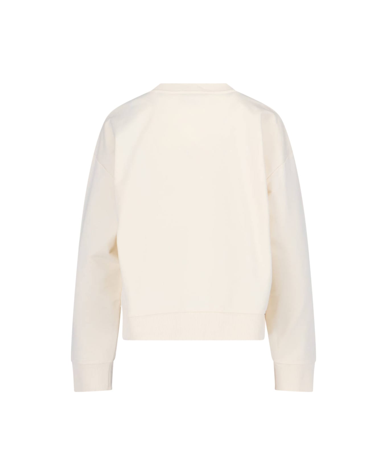 Moncler Logo Crewneck Sweatshirt - Cream
