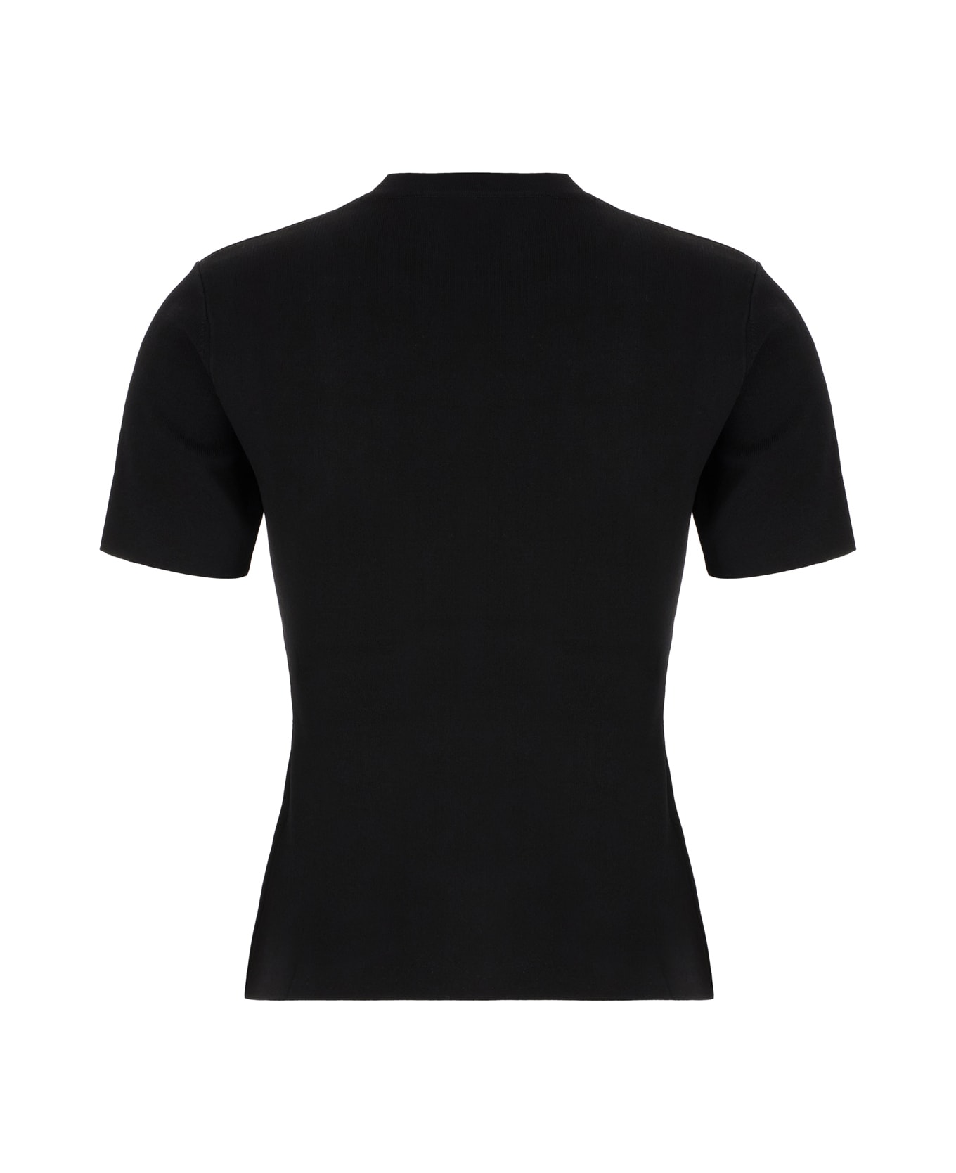 Max Mara Black Stretch Viscose Blend T-shirt - Nero