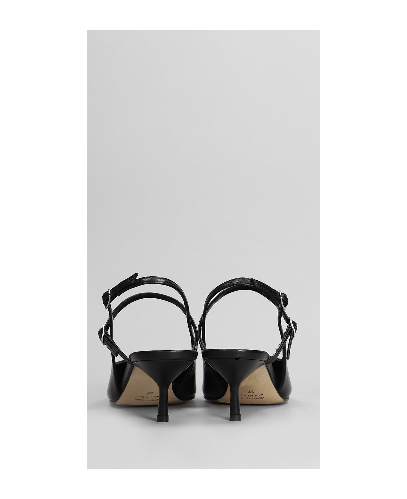 The Seller Pumps In Black Leather - black