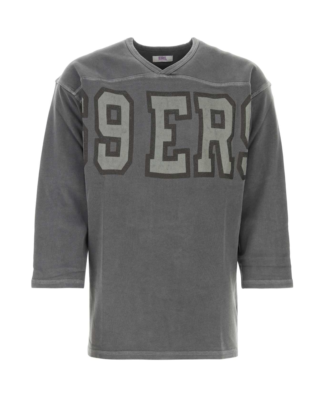 ERL Dark Grey Cotton Sweatshirt - BLACK