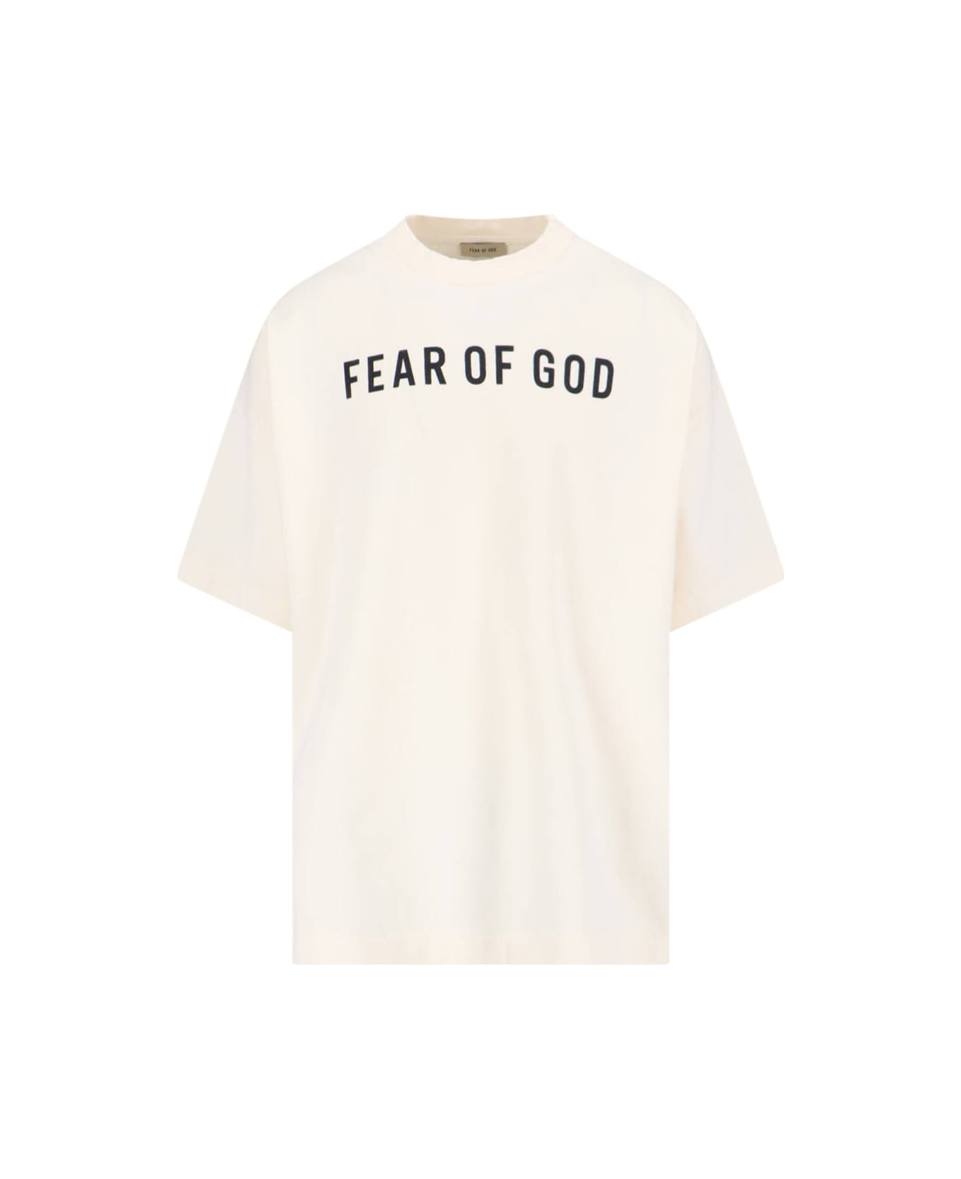 Fear of God T-shirt Logo - Cream