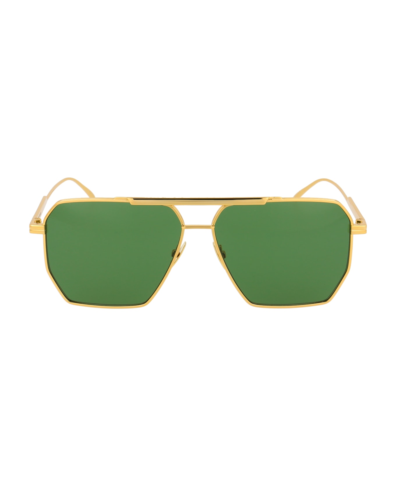 Bottega Veneta Eyewear Bv1012s Sunglasses - 004 GOLD GOLD GREEN