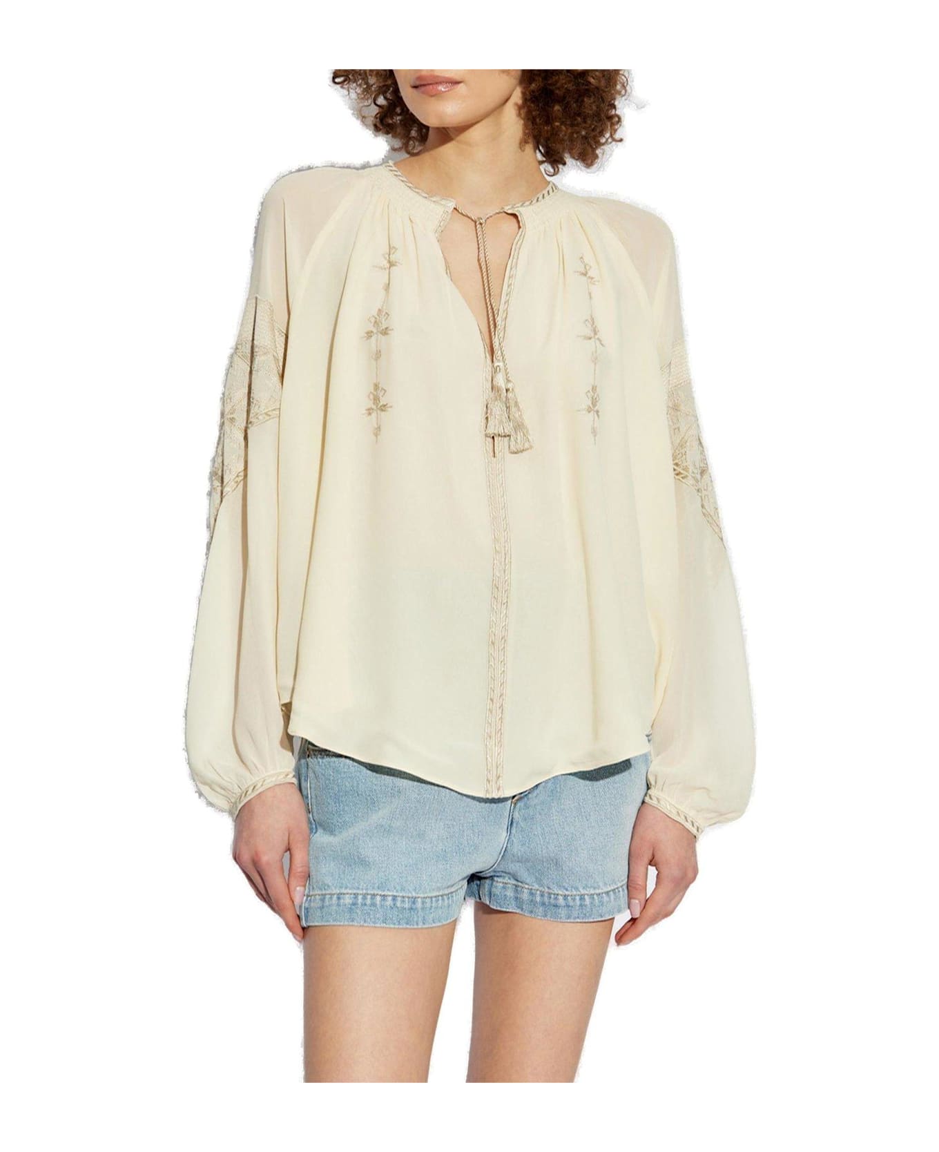 Isabel Marant Oris Long-sleeved Top - beige