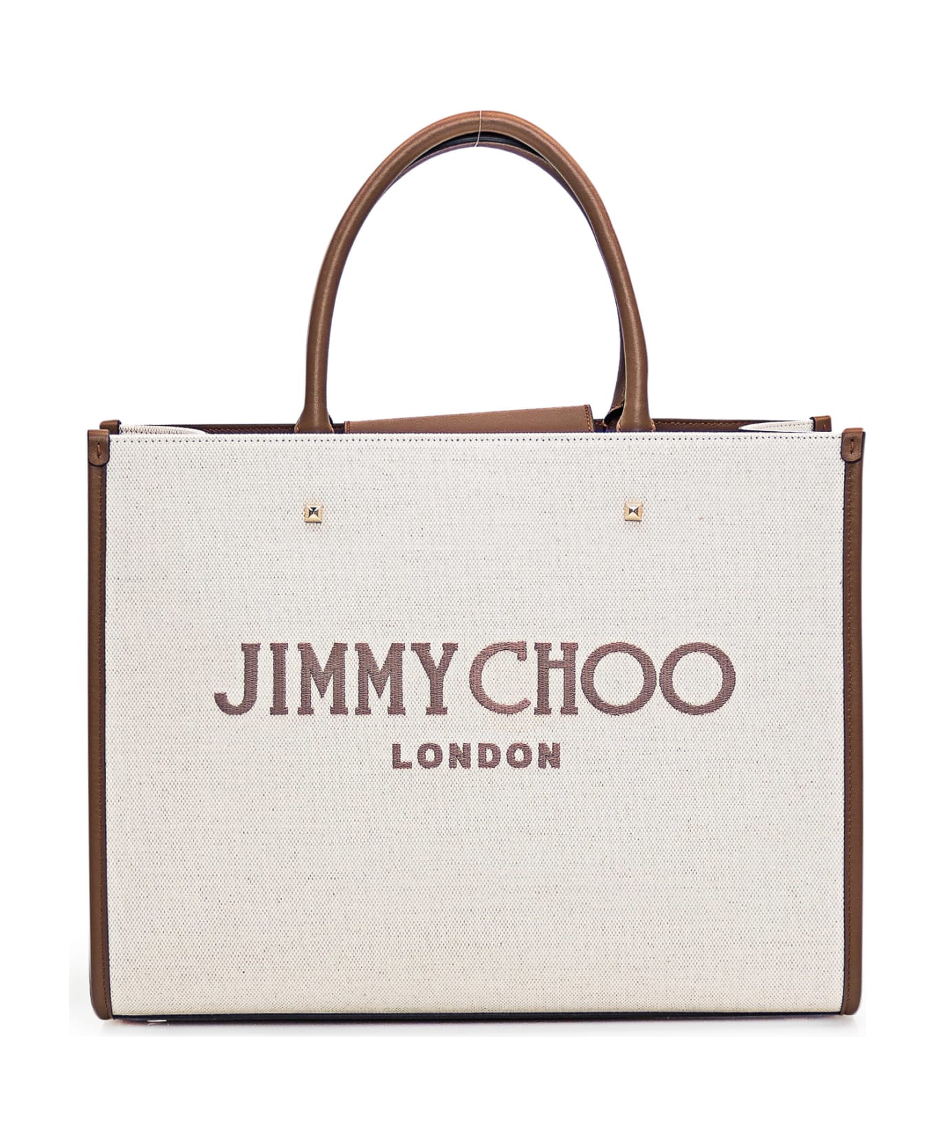 Jimmy Choo Tote Avenue M Bag - NATURAL/TAUPE/DARK TAN/LIGHT G