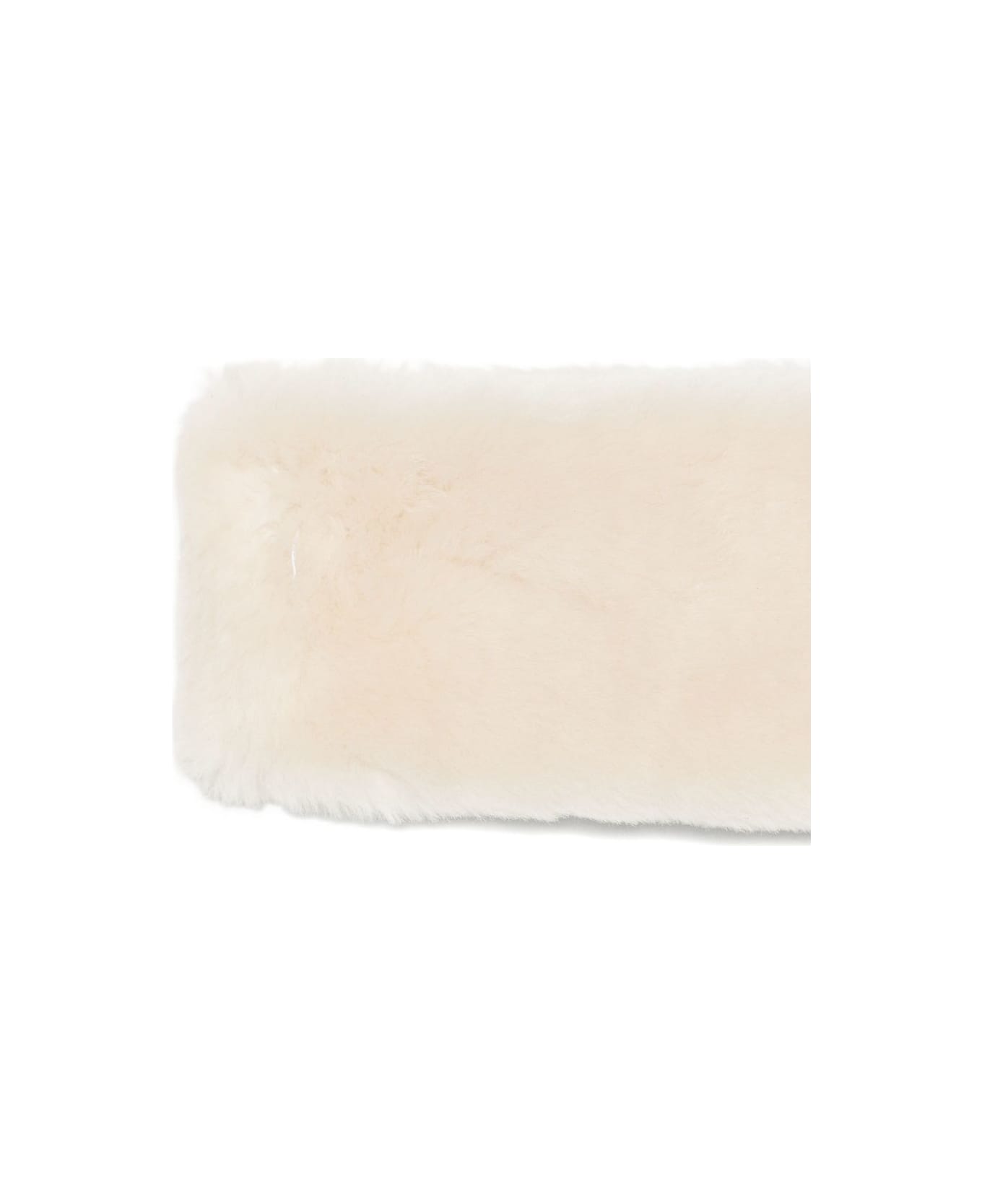 Totême Shearling Headband - Beige