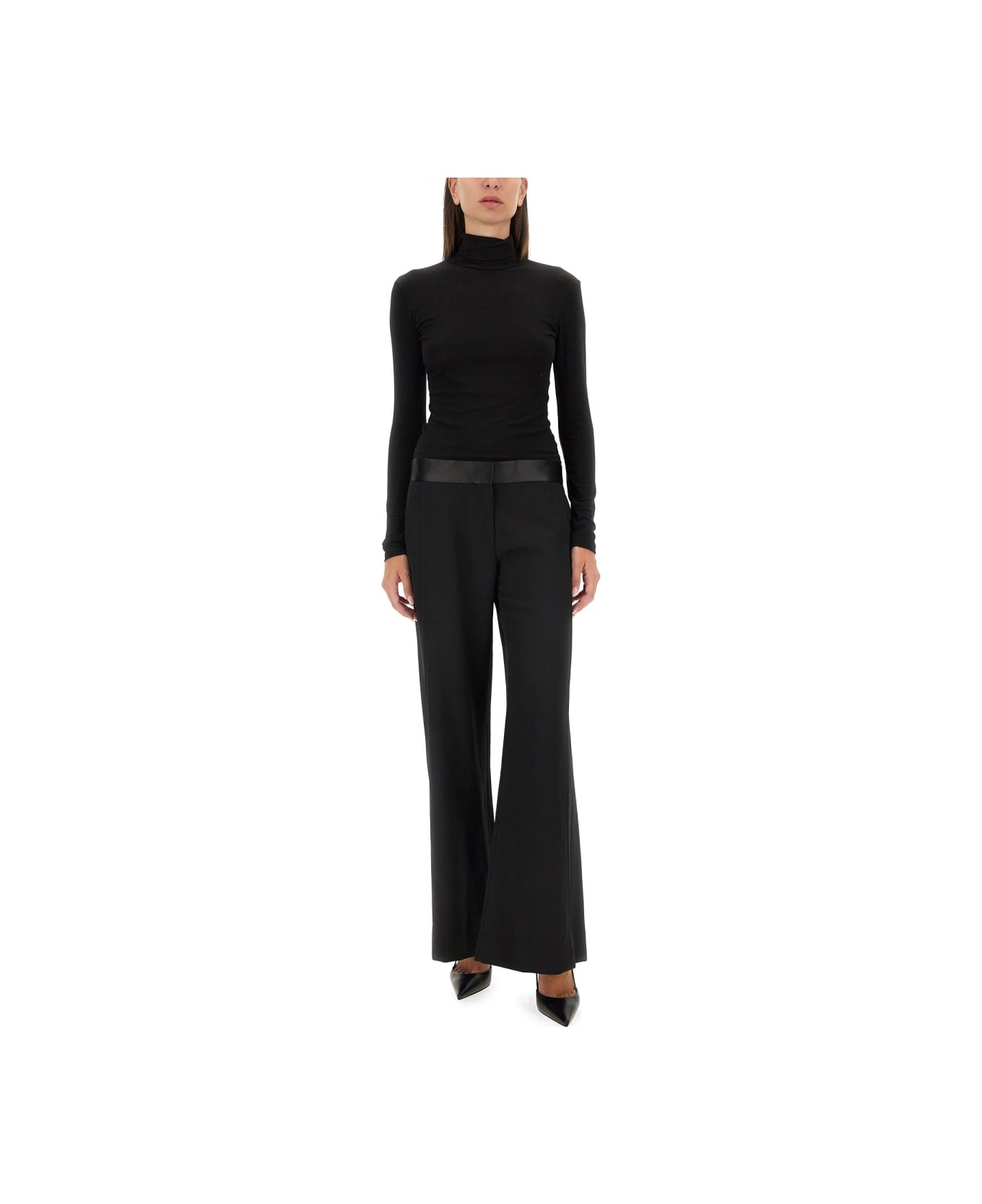 Victoria Beckham Wool Pants - BLACK