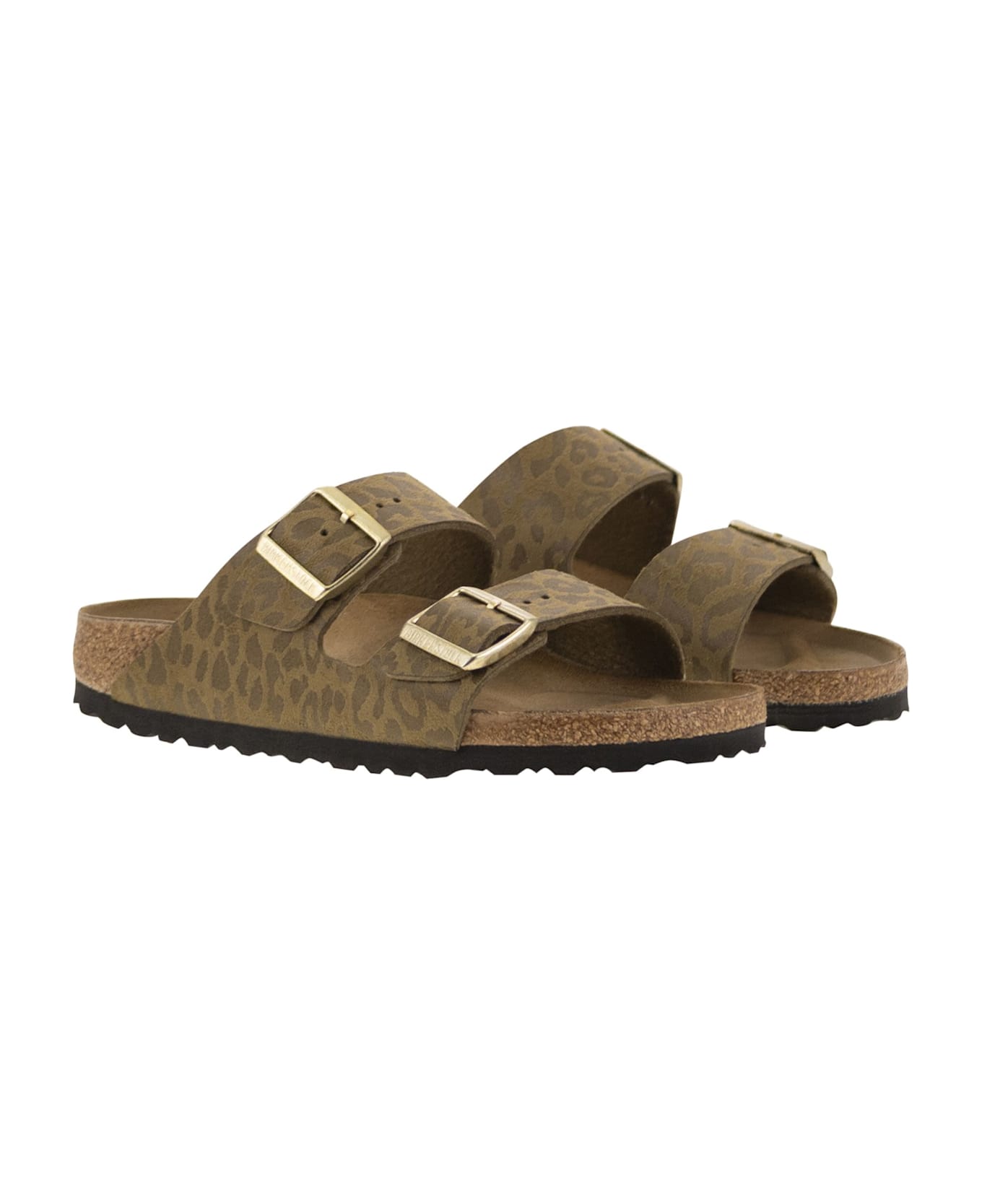 Birkenstock Arizona Leo - Sandal With Buckles And Animal Print - Brown