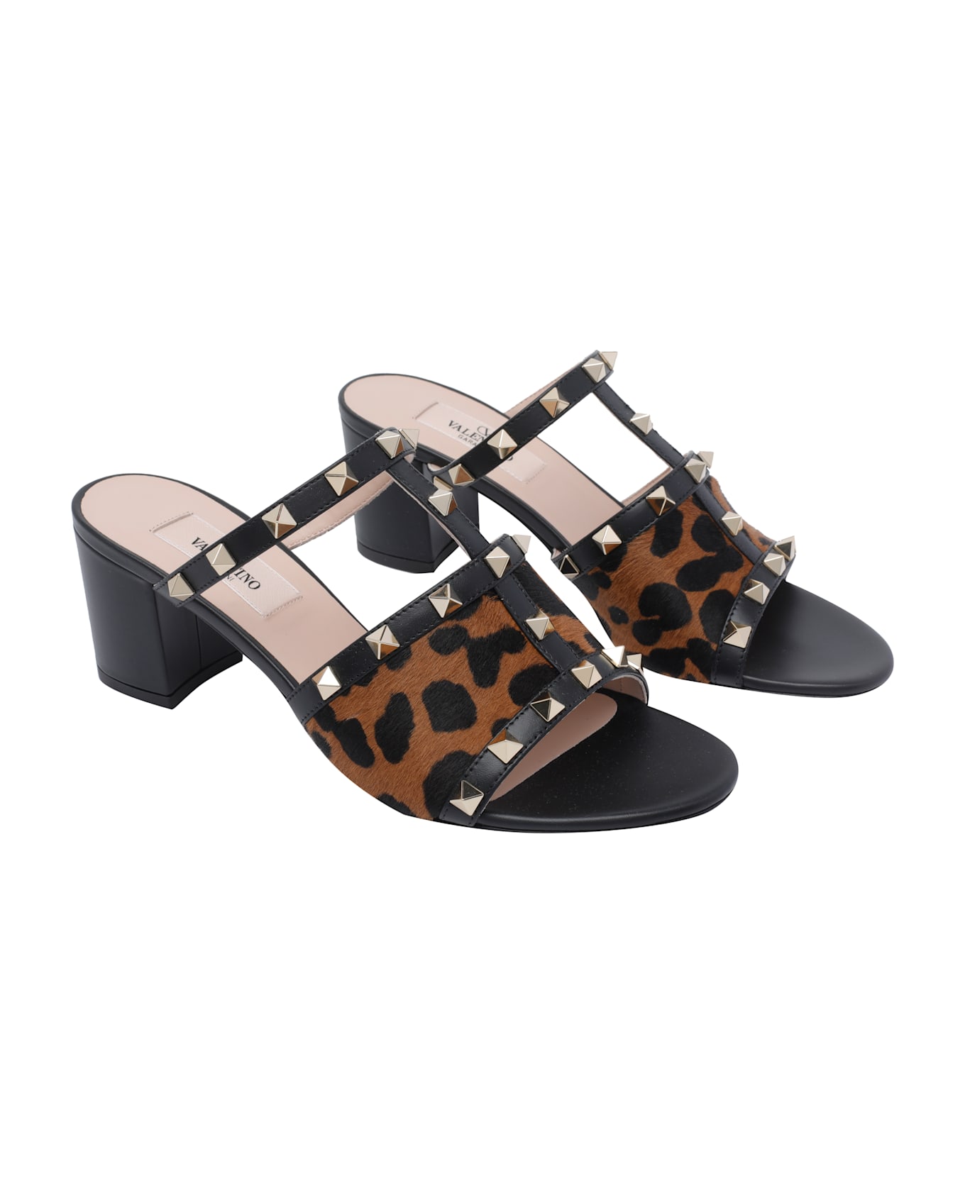 Valentino Garavani Rockstud Slider Sandals - Black