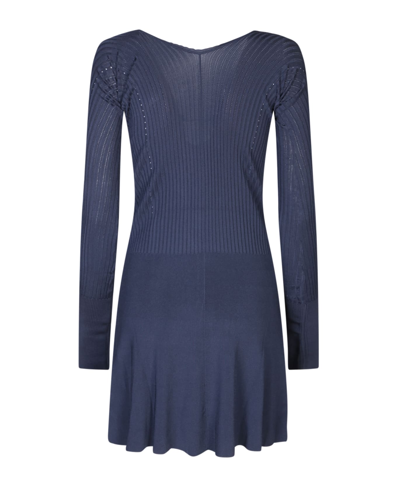 Jacquemus Long Sleeve Scalloped Mini Dress - Blue ワンピース＆ドレス