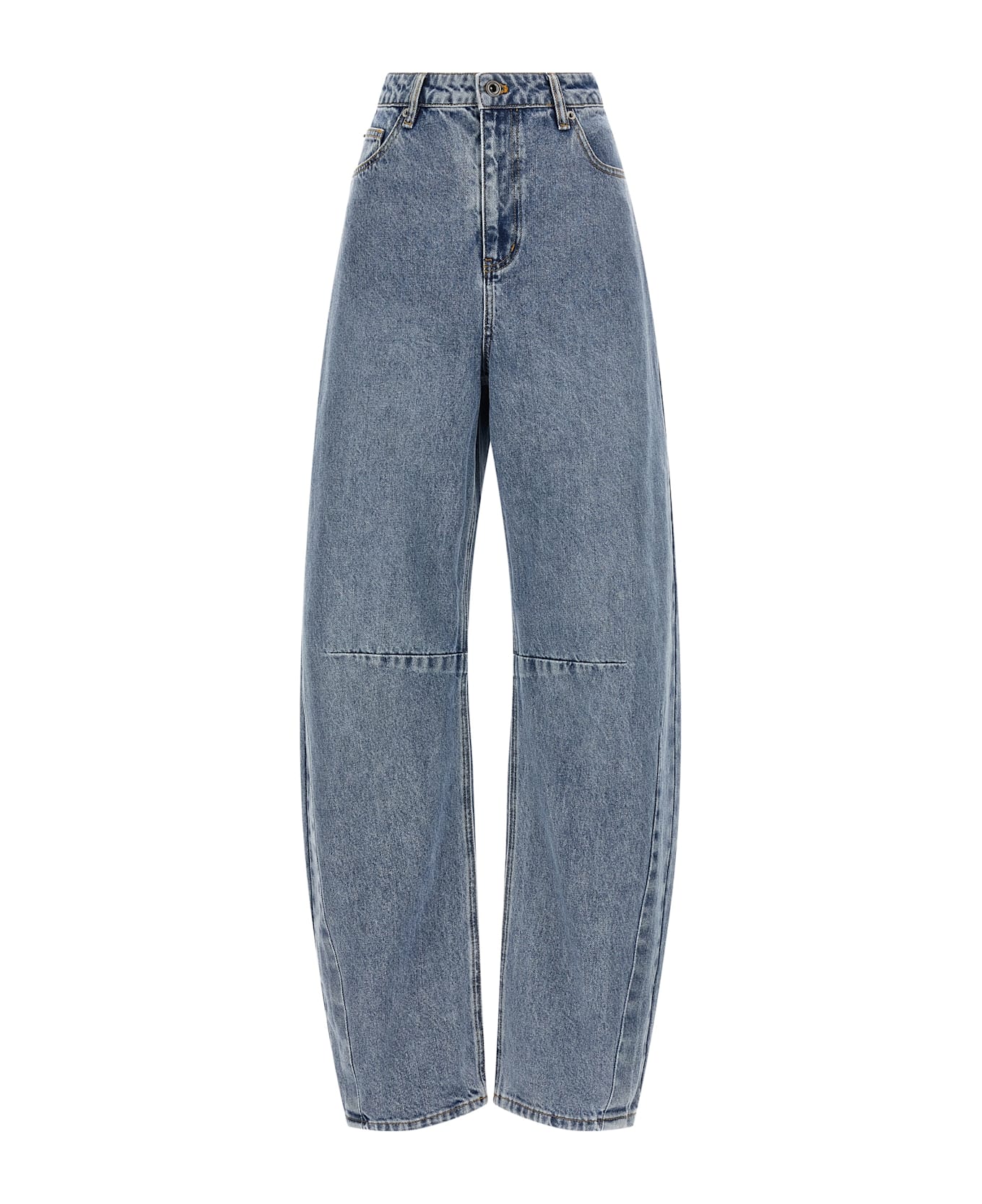 self-portrait 'blue Barrel Leg' Jeans - Blue