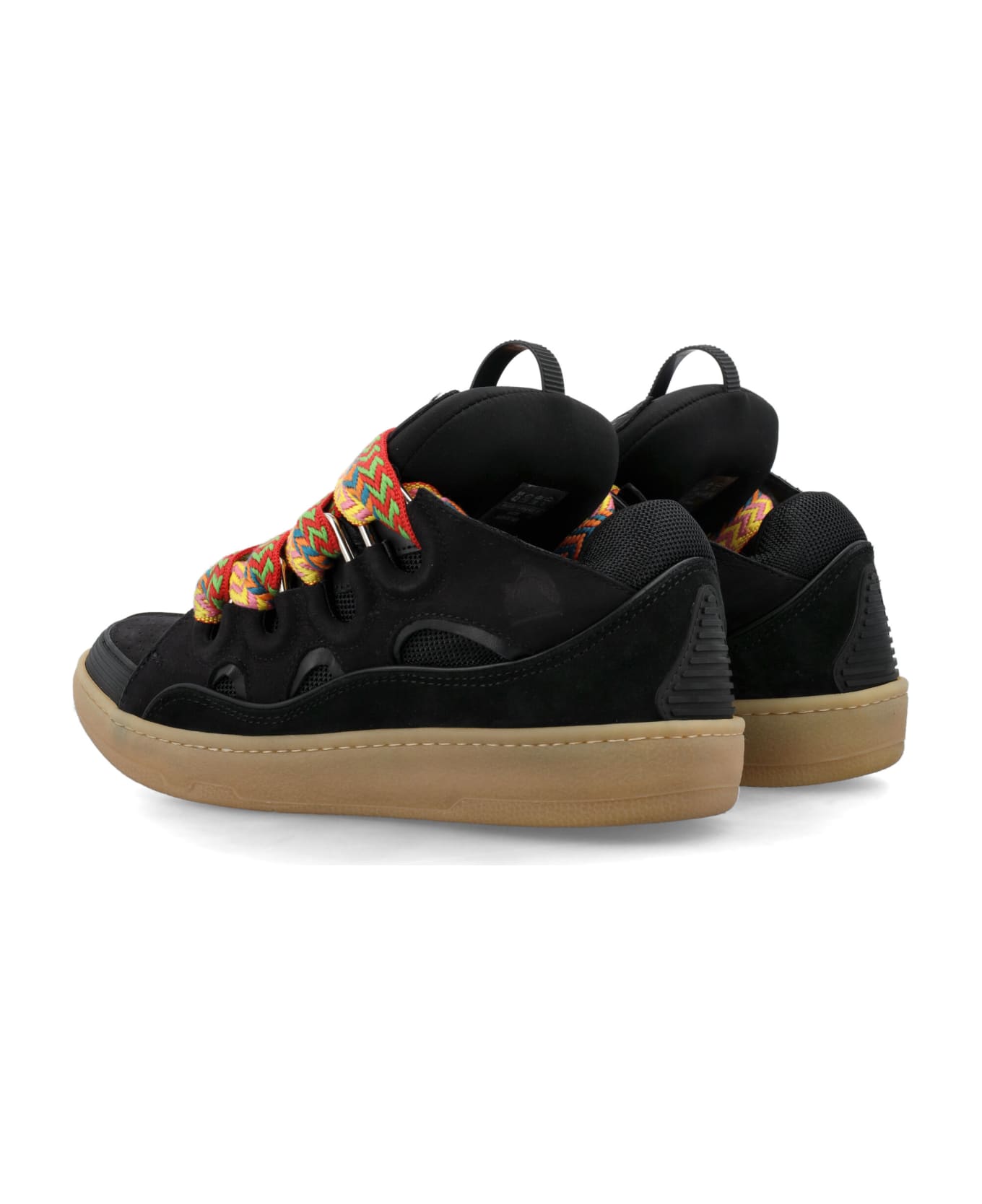 Lanvin Leather Curb Sneakers - BLACK スニーカー