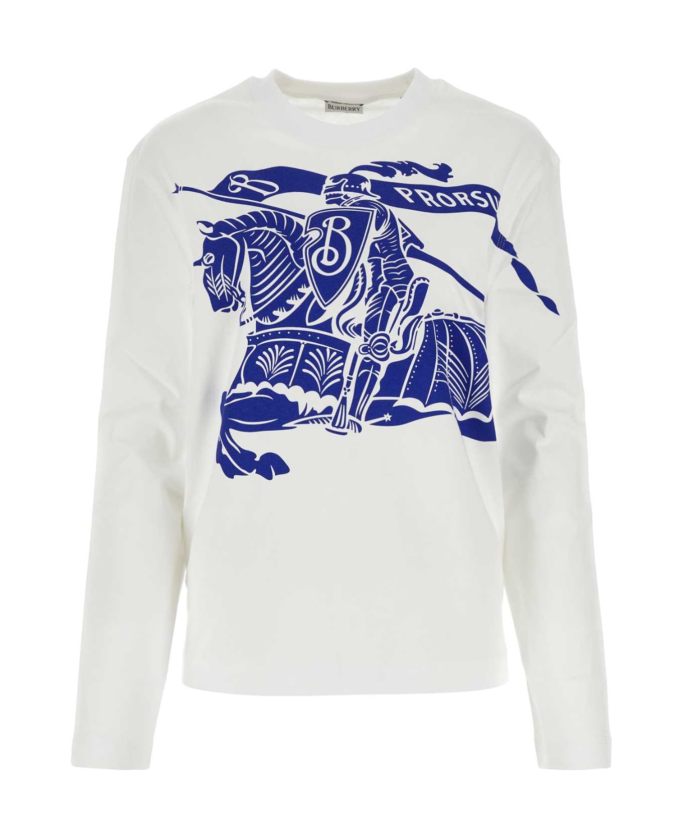 Burberry White Cotton T-shirt - WHITE