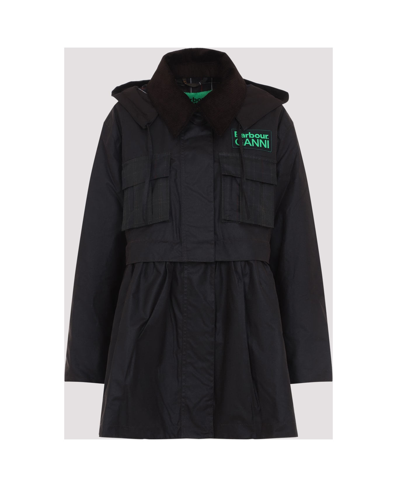 Barbour Peplum Wax Jacket - Rustic Classic Tartan