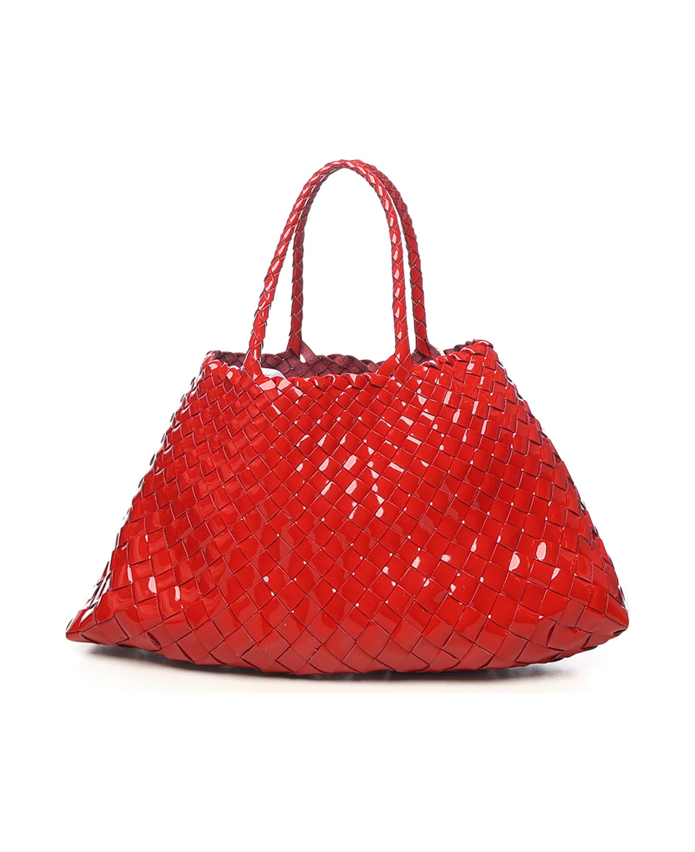Dragon Diffusion "santa Croce Small" Leather Bag - PATENT RED