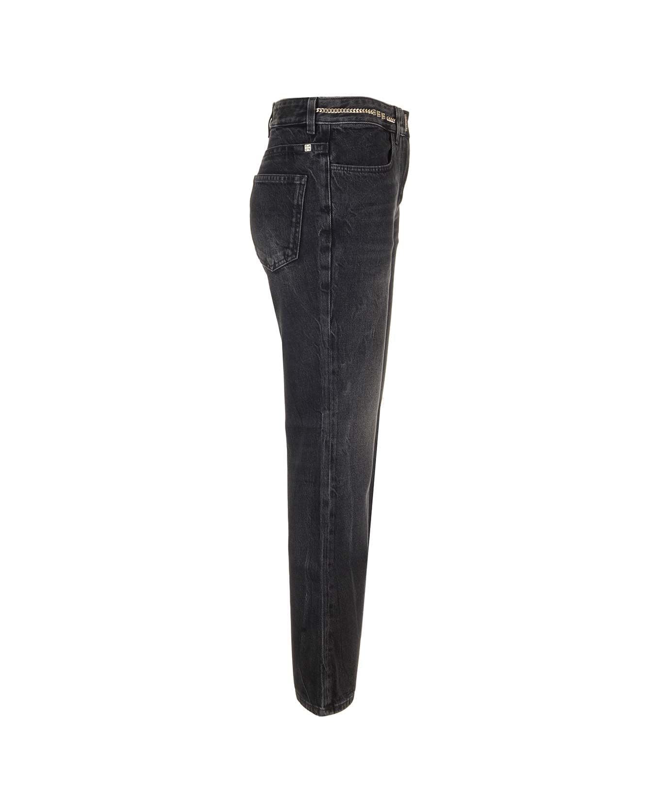 Givenchy Boot Cut Cropped Jeans - Black