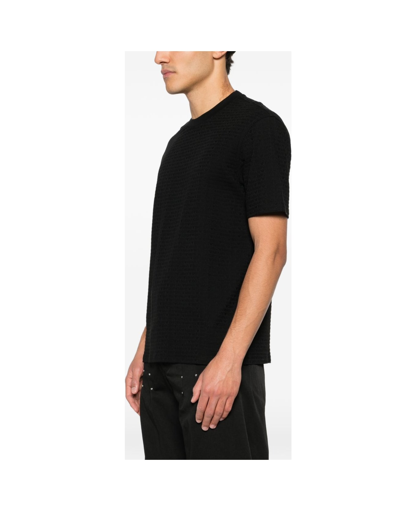 Emporio Armani Logo Cotton T-shirt - Black