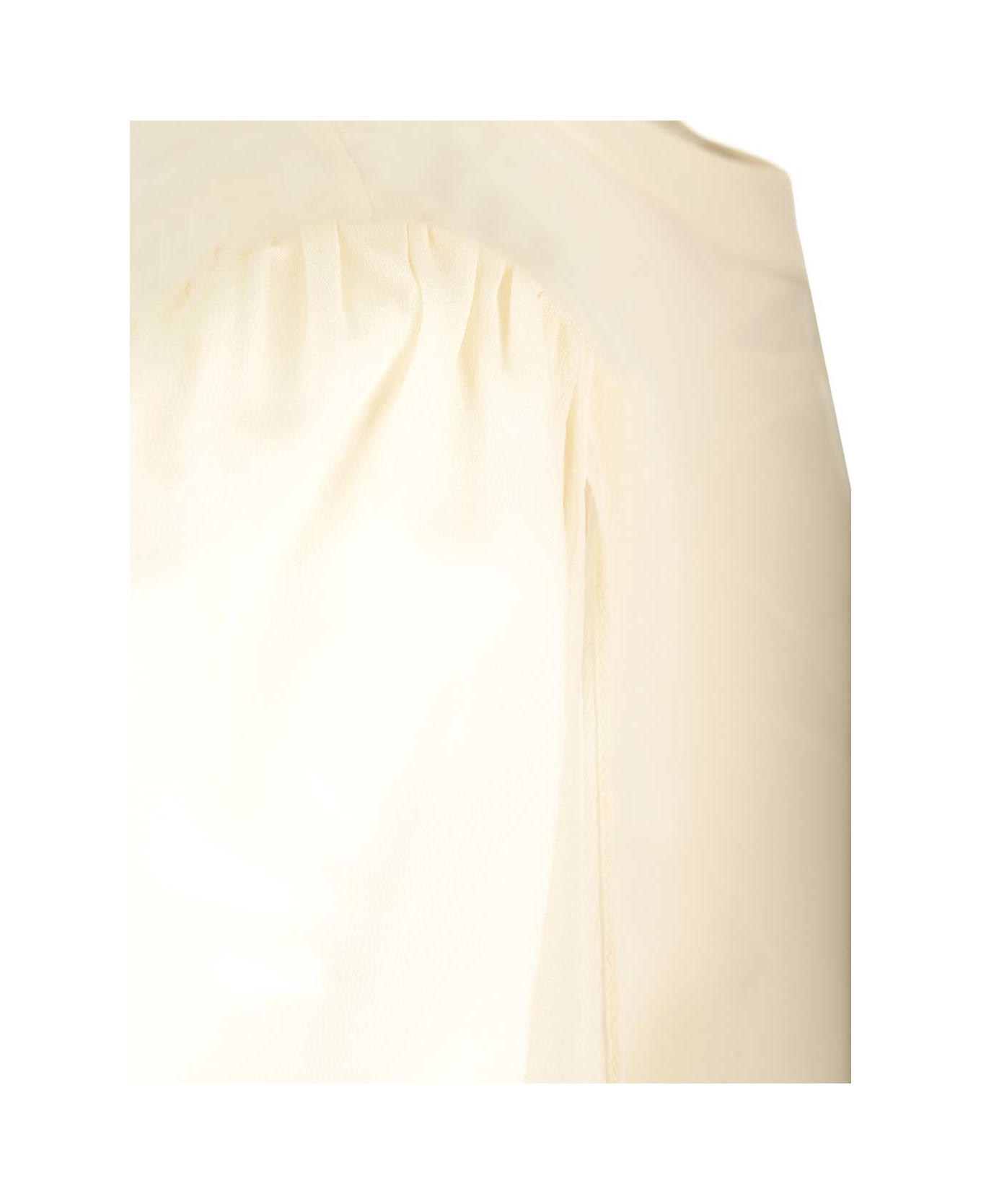 Chloé Crêpe De Chine Top With Knotted Detail - White