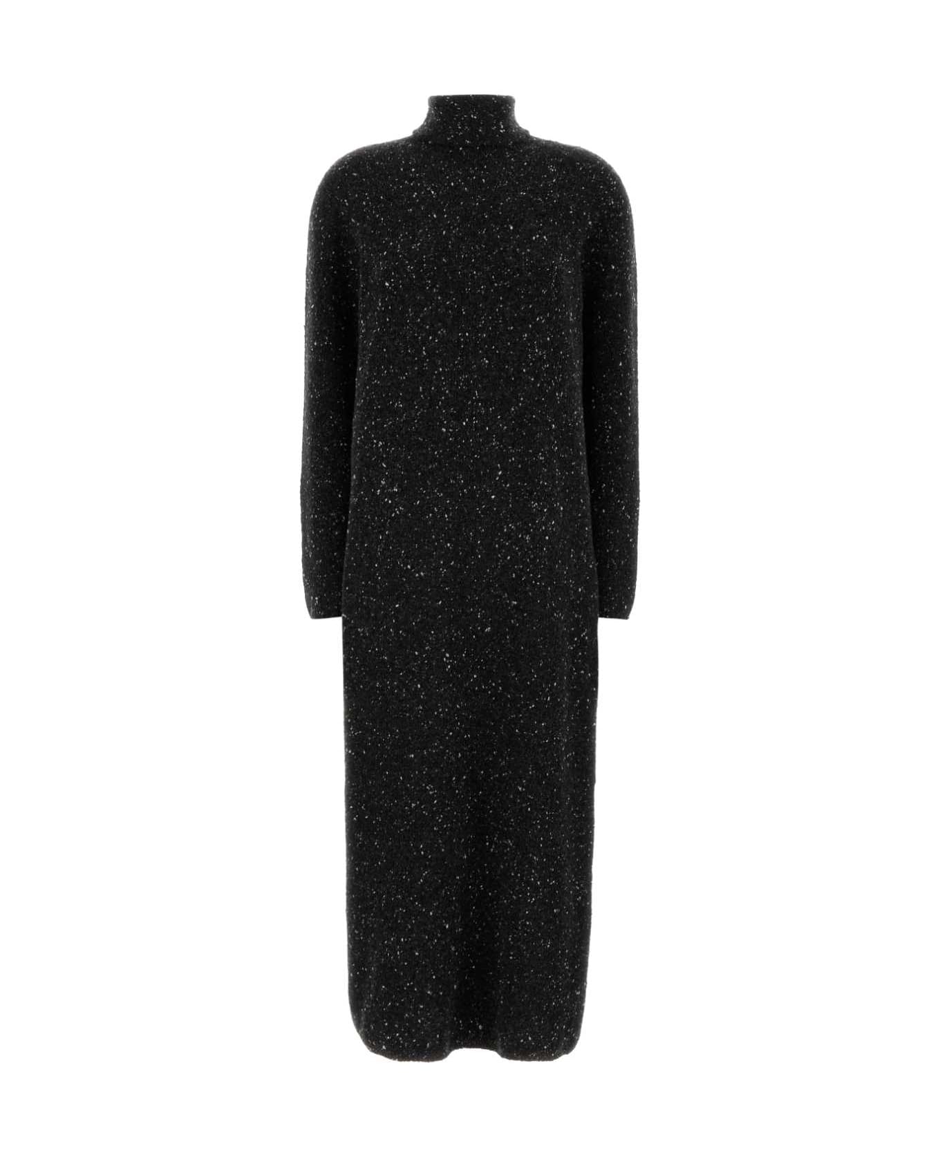 The Row Melange Charcoal Cashmere Melani Sweater Dress - CHARCOALMELANGE