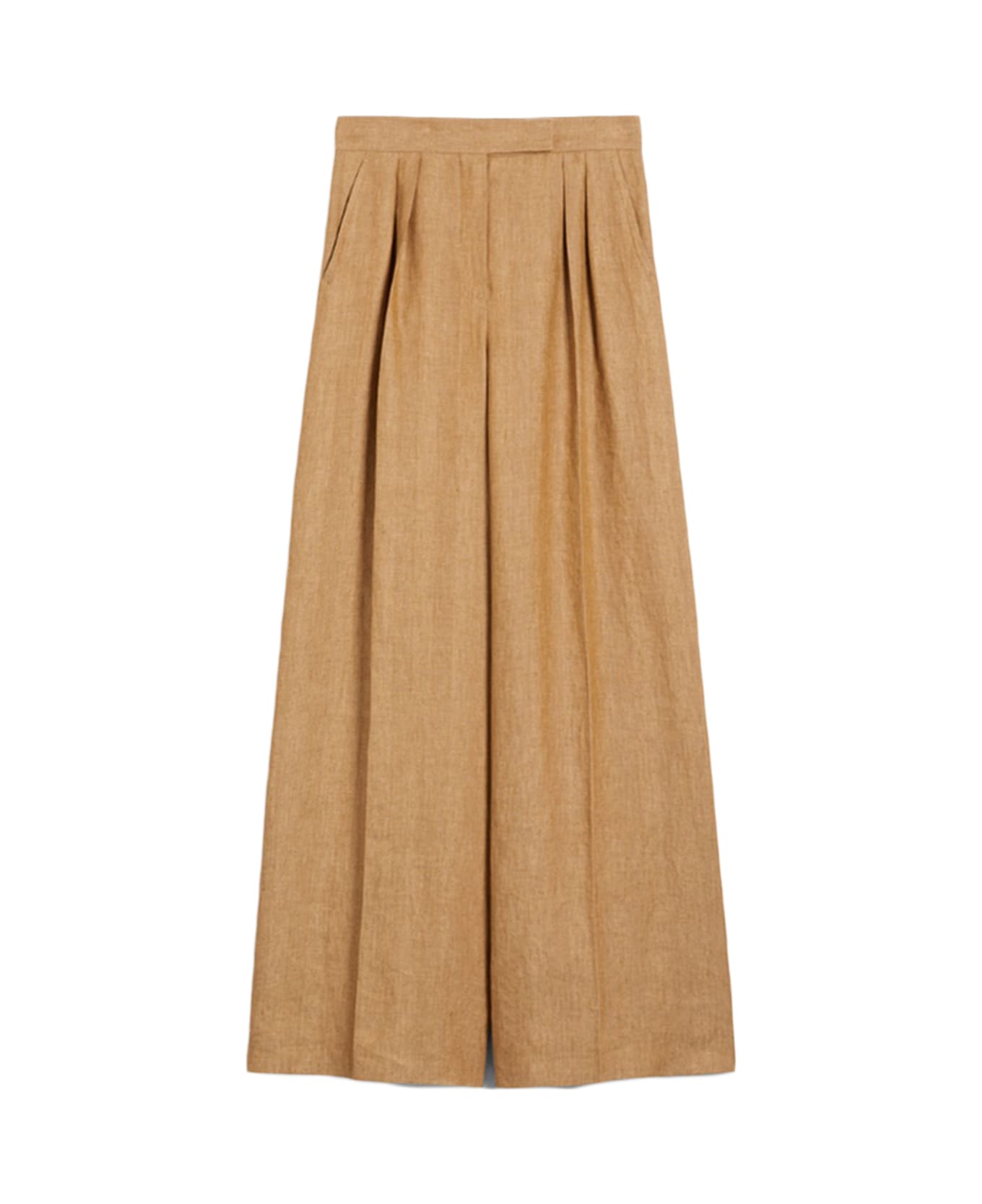 Max Mara Rauche Wide-leg Trousers - Leather Brown