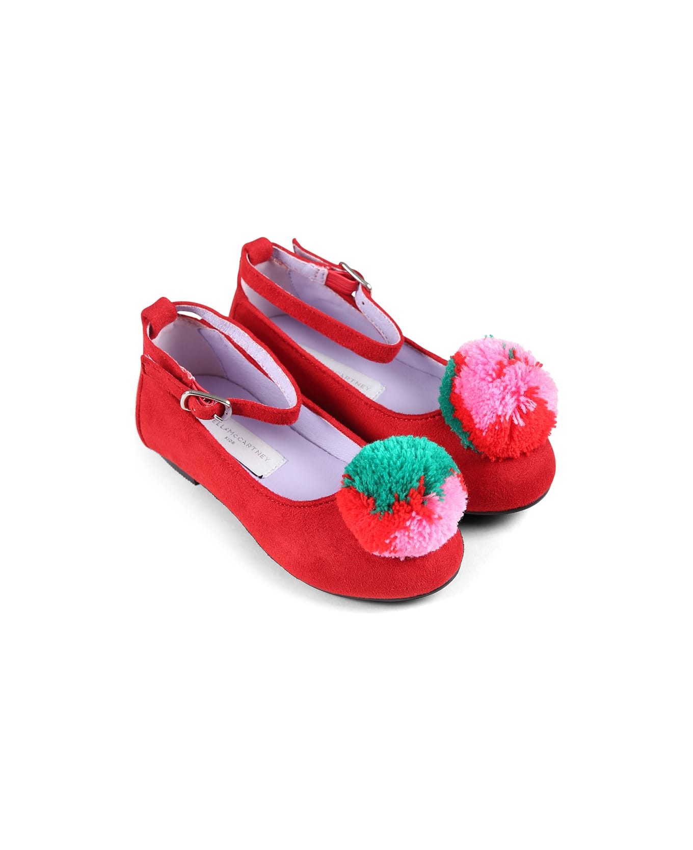 Stella McCartney Kids Red Ballet Flats For Girl - Red