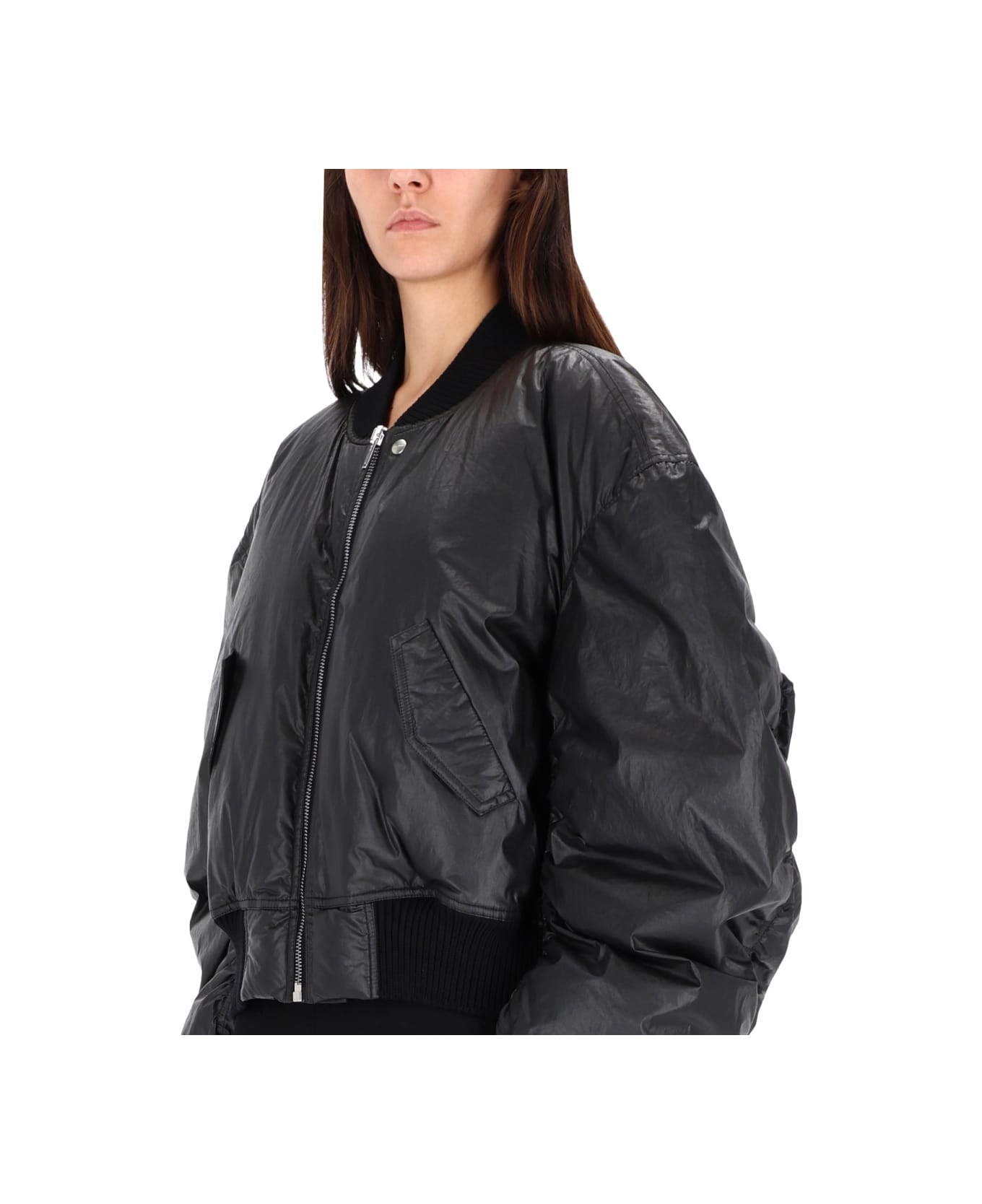 Rick Owens Bomber Jacket "runway Cal" - BLACK