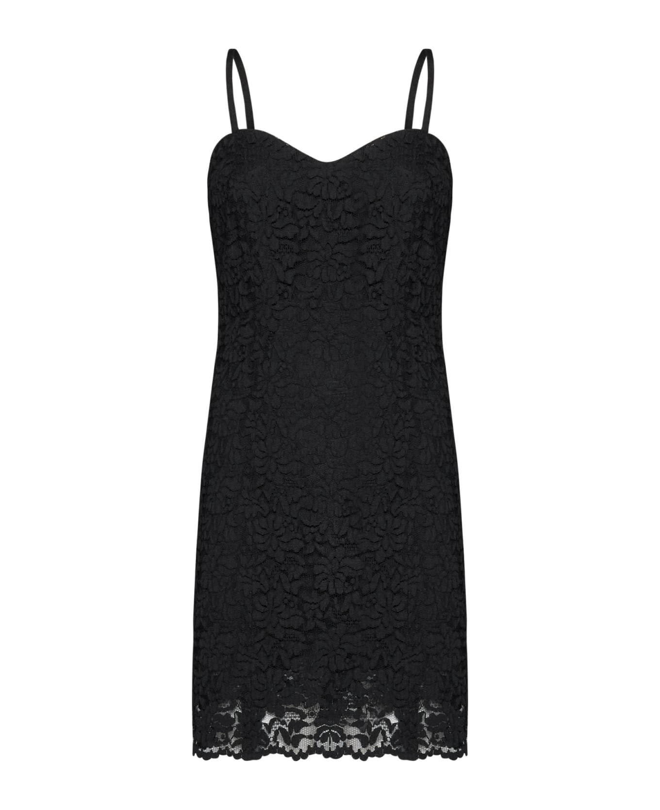 Dolce & Gabbana Lace Mini Dress - black