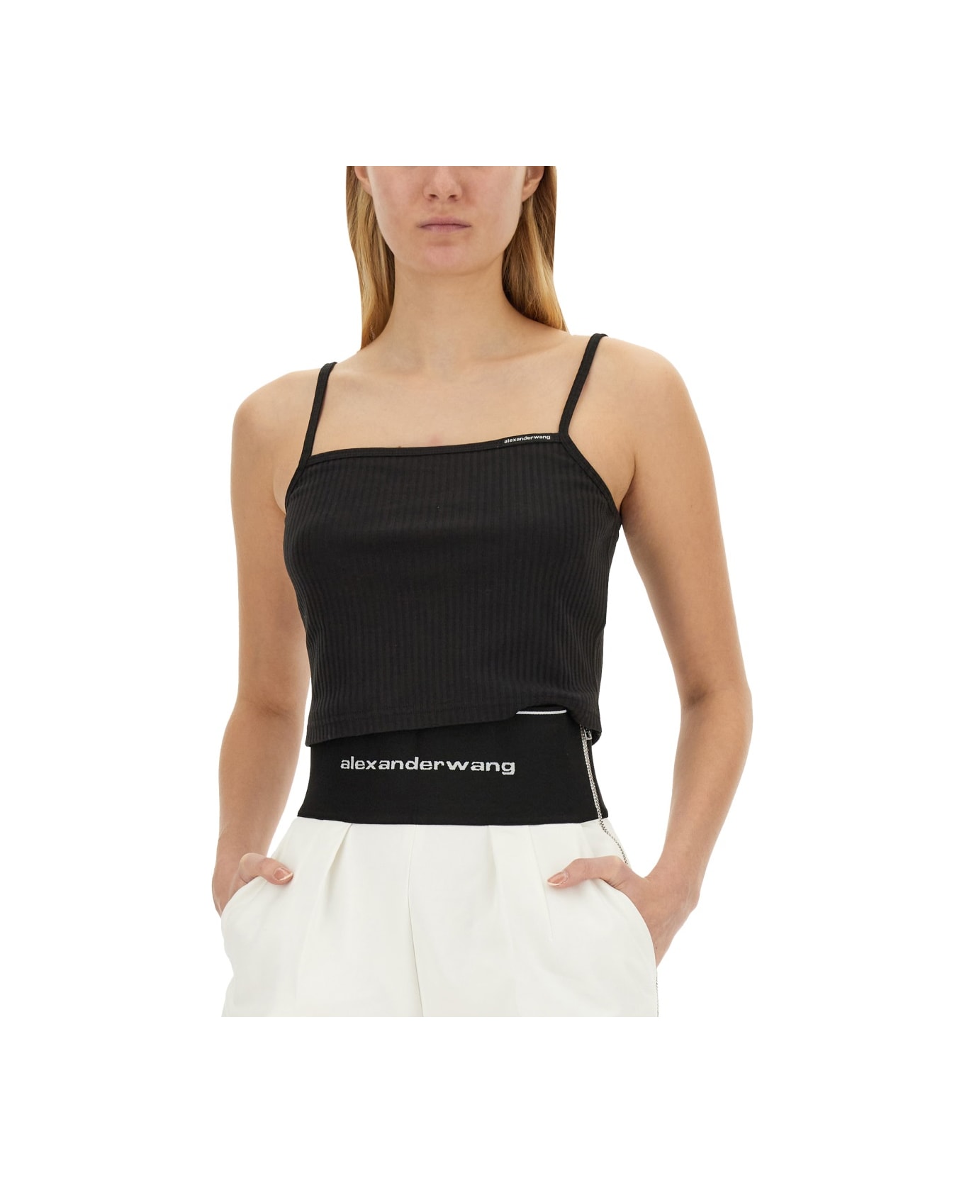 T by Alexander Wang Canvas "cami" - BLACK
