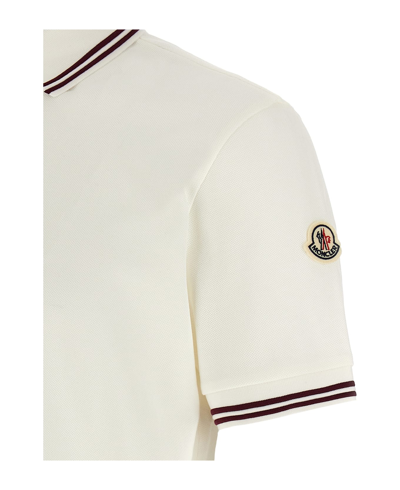 Moncler Piqué Polo Shirt - White