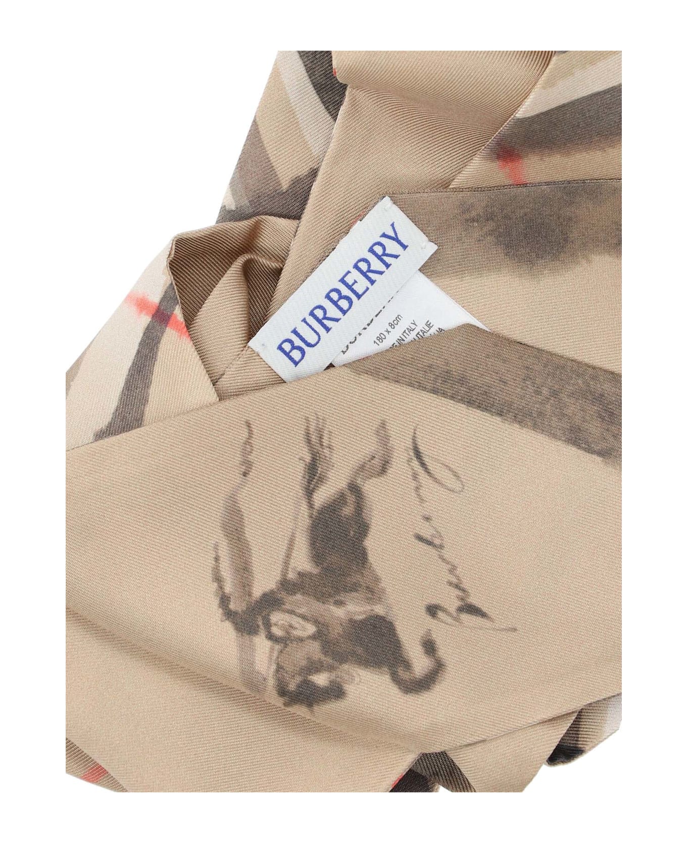 Burberry 'check' Silk Bandeau - Beige