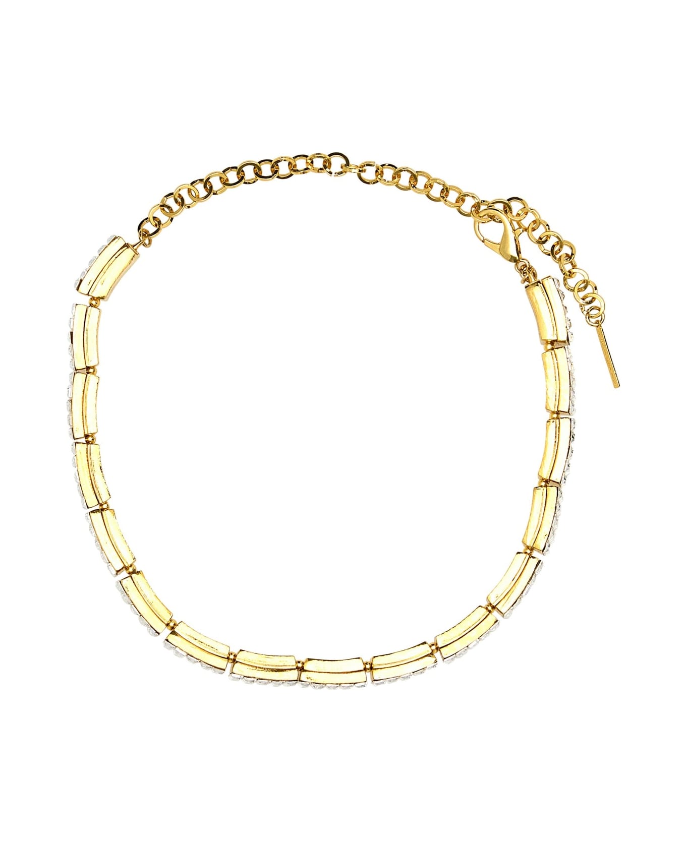 Alessandra Rich Embellished Metal Choker - CRYGOLD