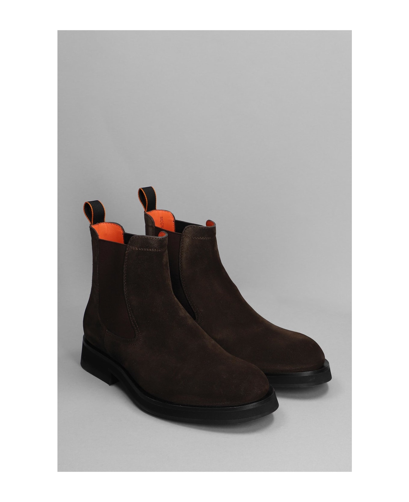 Santoni Deliver Ankle Boots In Brown Suede - brown