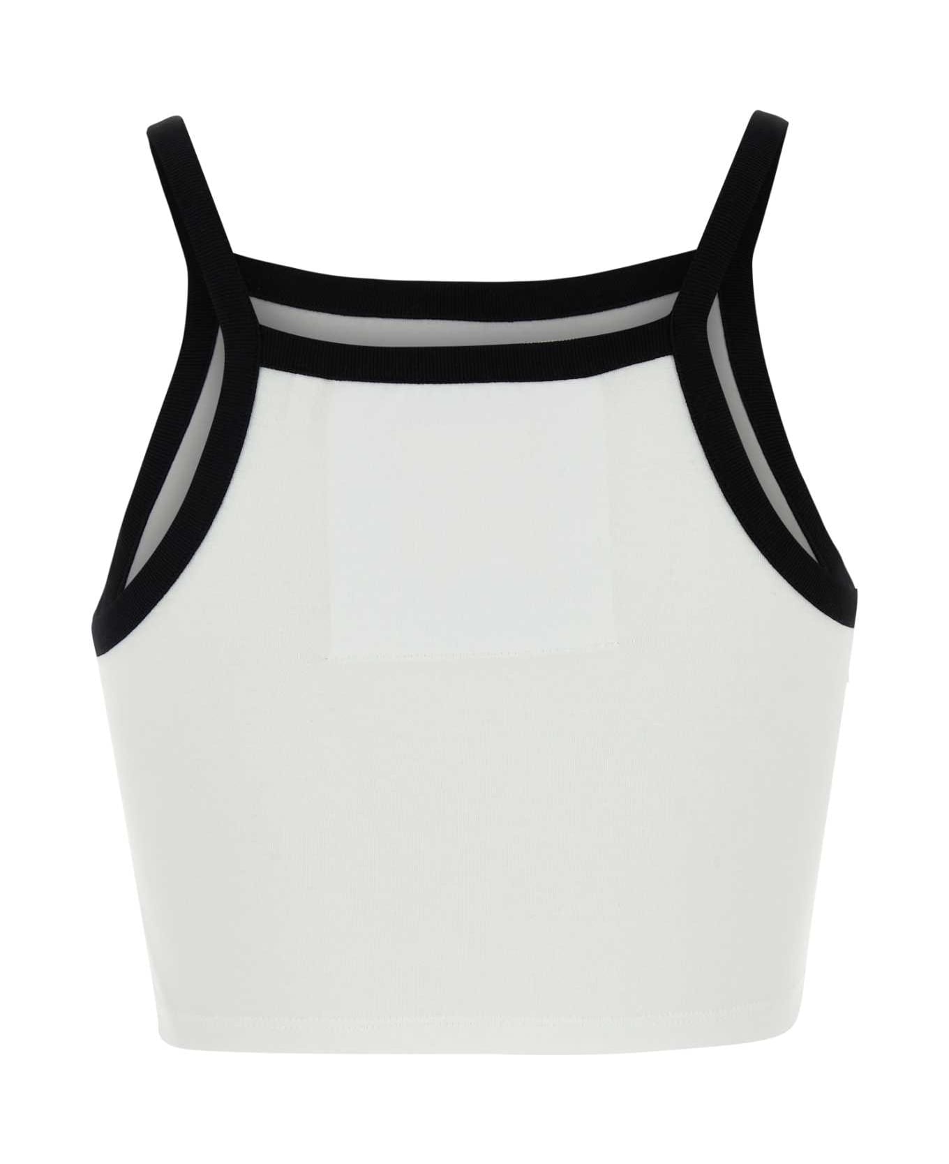 Givenchy White Cotton Crop Top - White