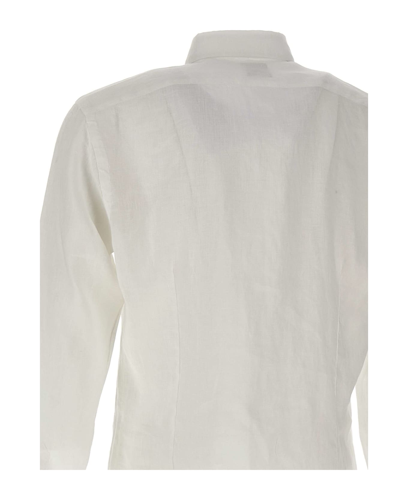 Barba Napoli Linen Shirt - WHITE シャツ