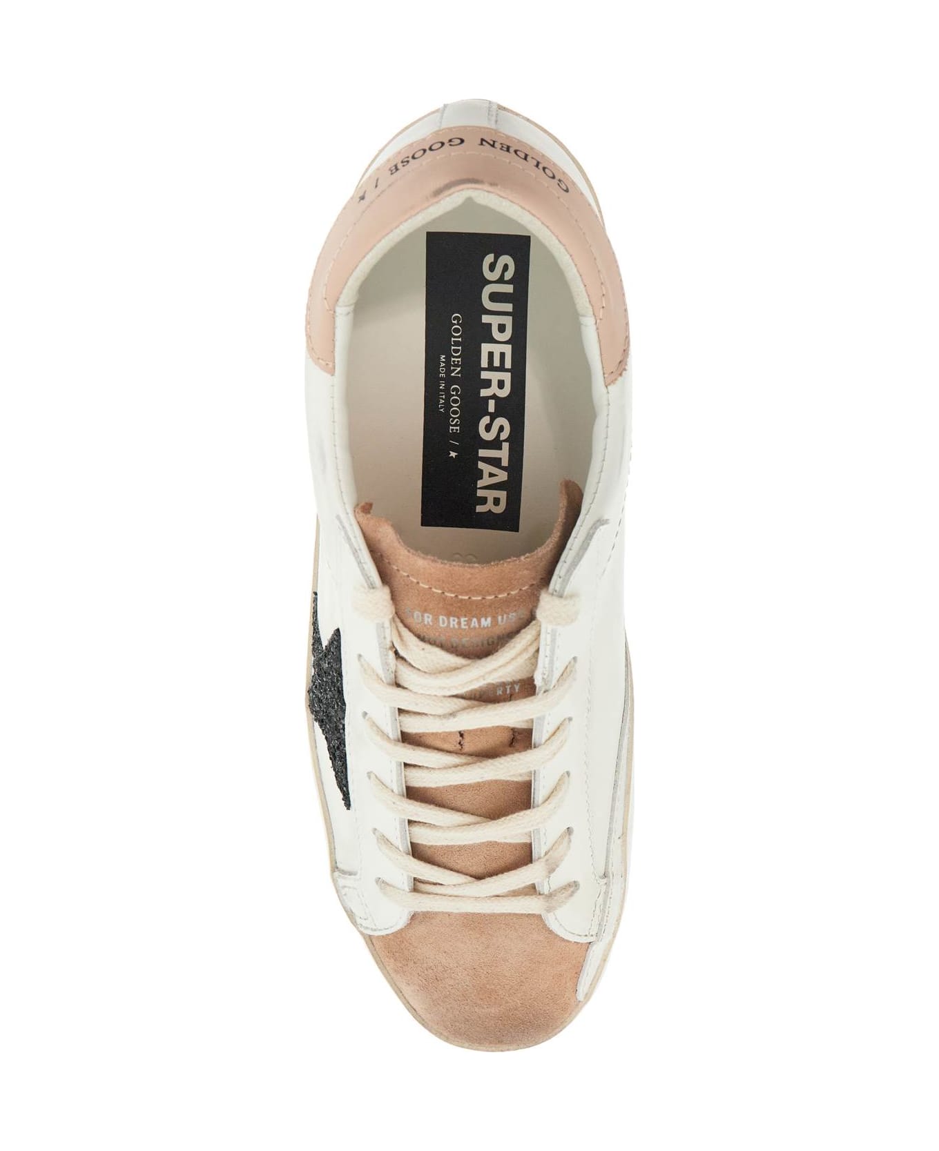 Golden Goose Super-star Sneakers - MILK/PINK/DARK BLUE (White)
