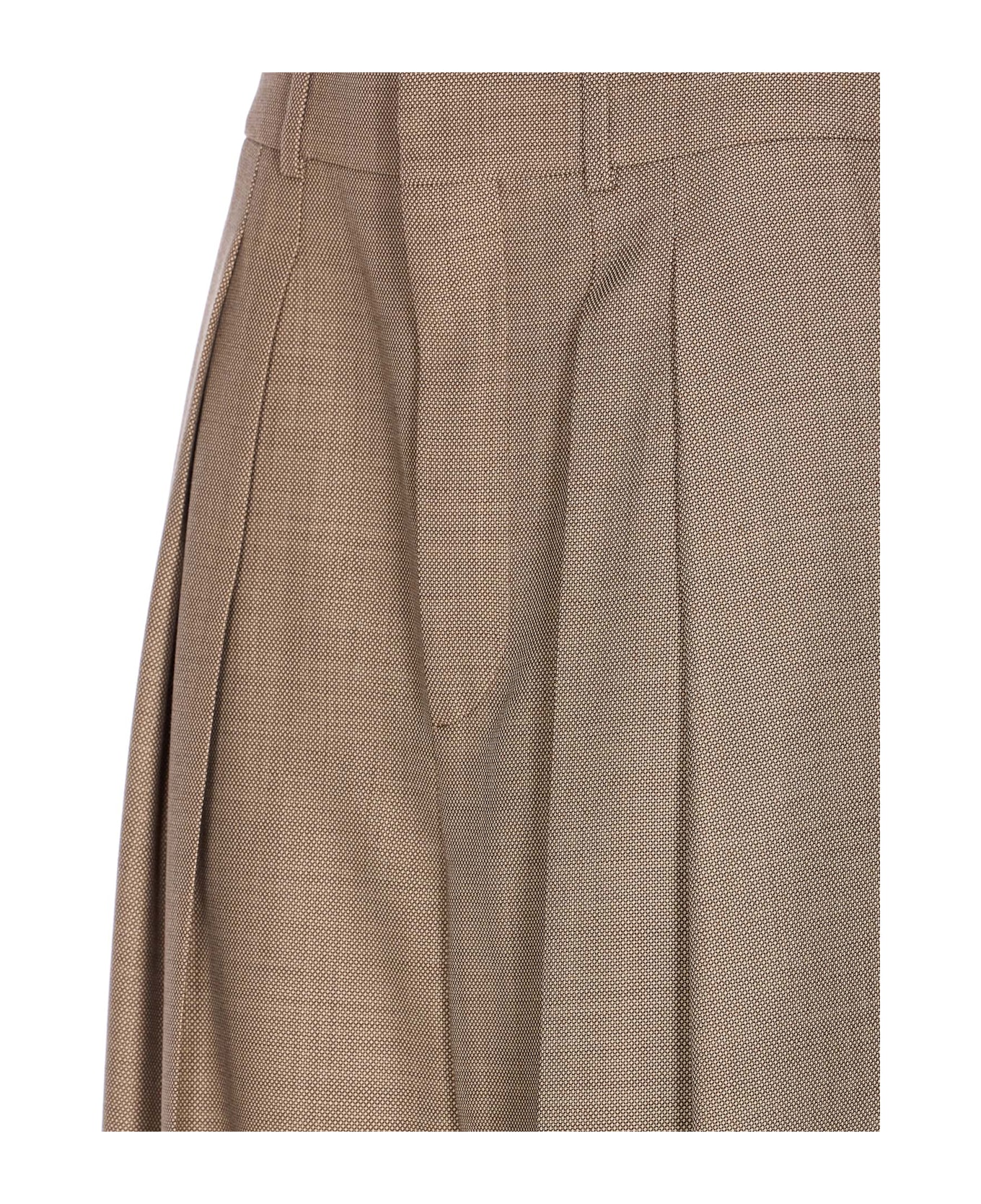 Wide-leg In Wool Caviar Pants - Thumbnail 4